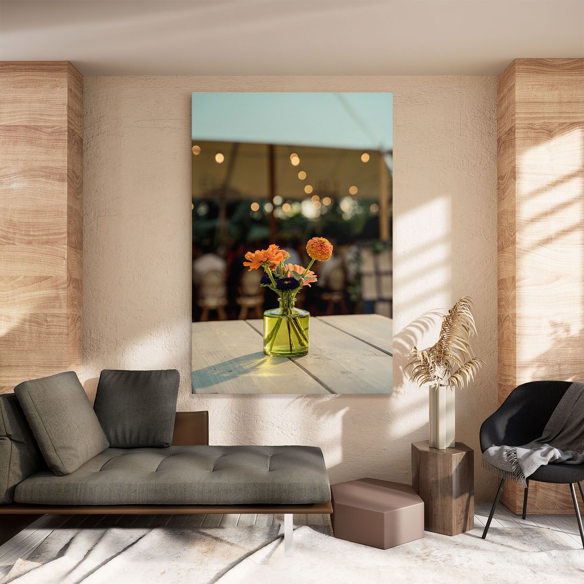 Orange Flowers Vase mockup 8