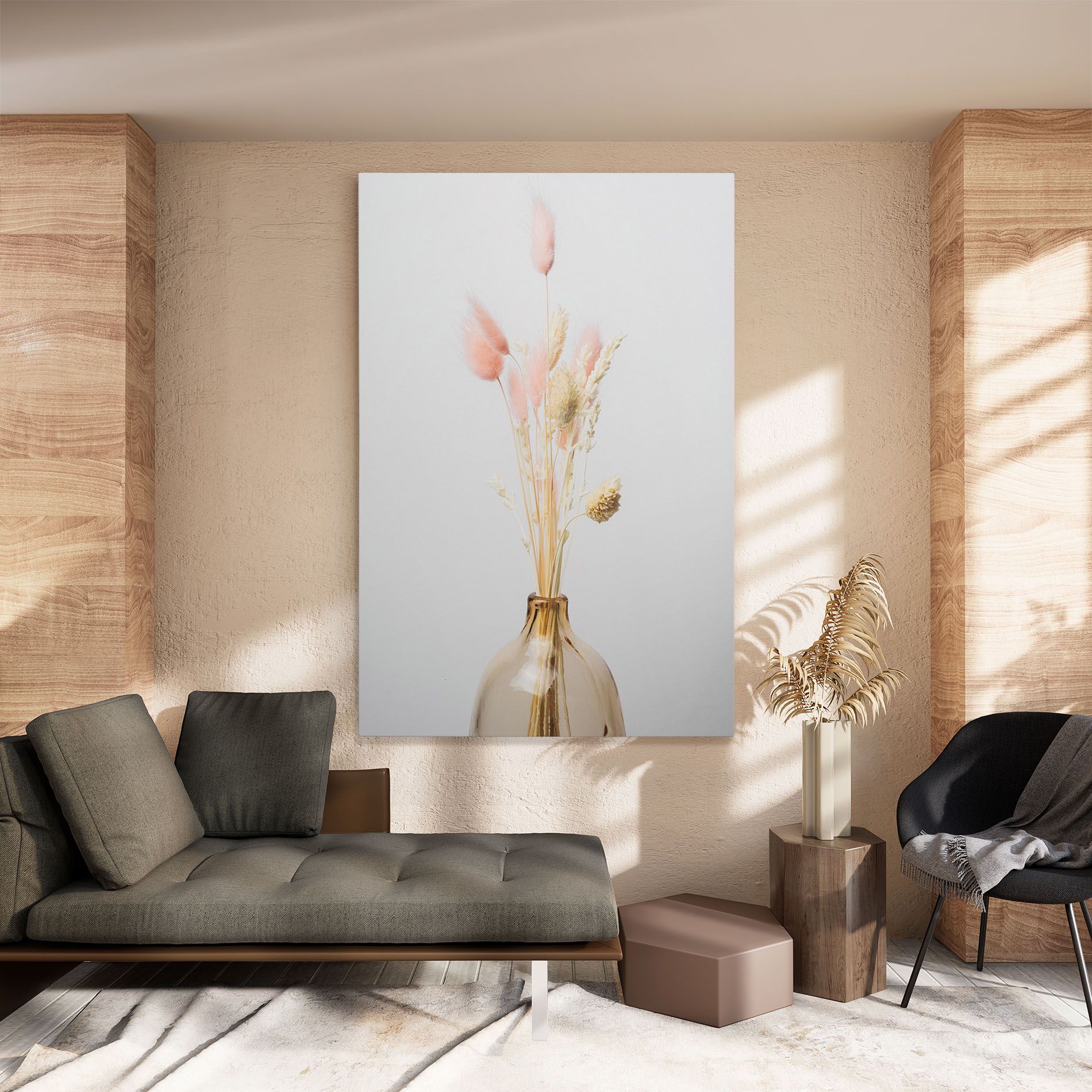 Pink Cream Flower Vase mockup 8