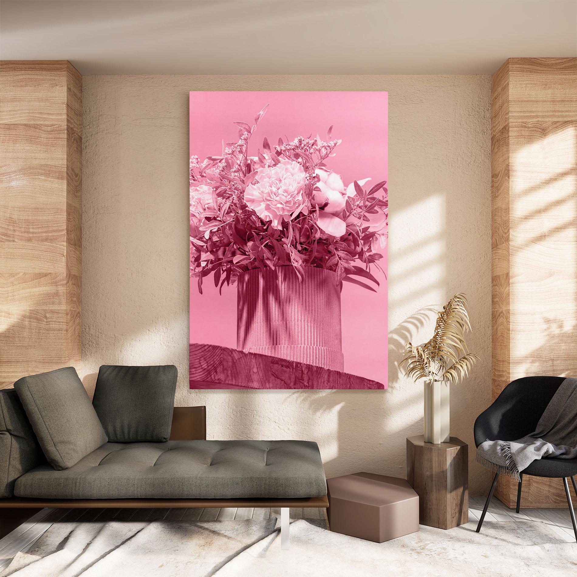 Tablou Canvas Pink Light Vase mockup 8