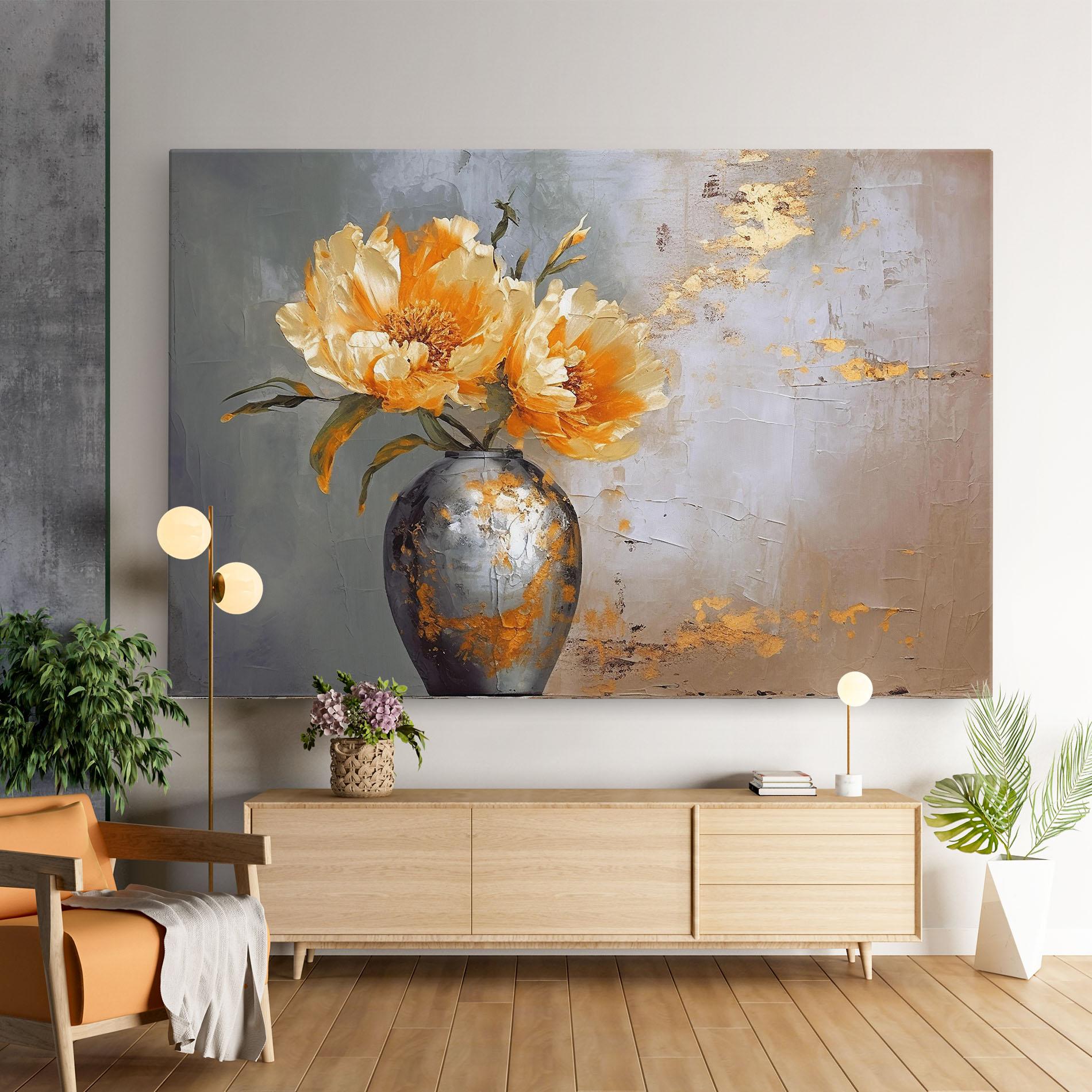 Tablou Canvas Grey Painting Vase mockup 9