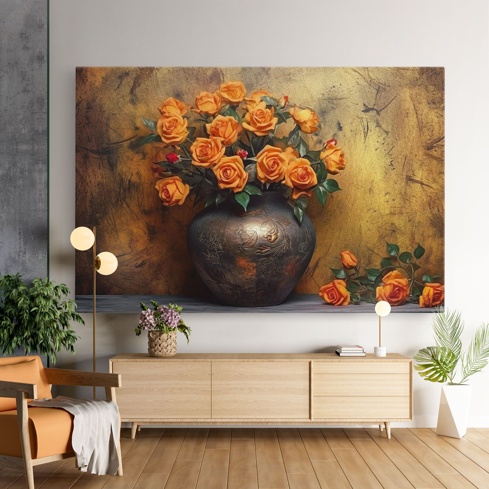 Orange Vintage Vase mockup 9