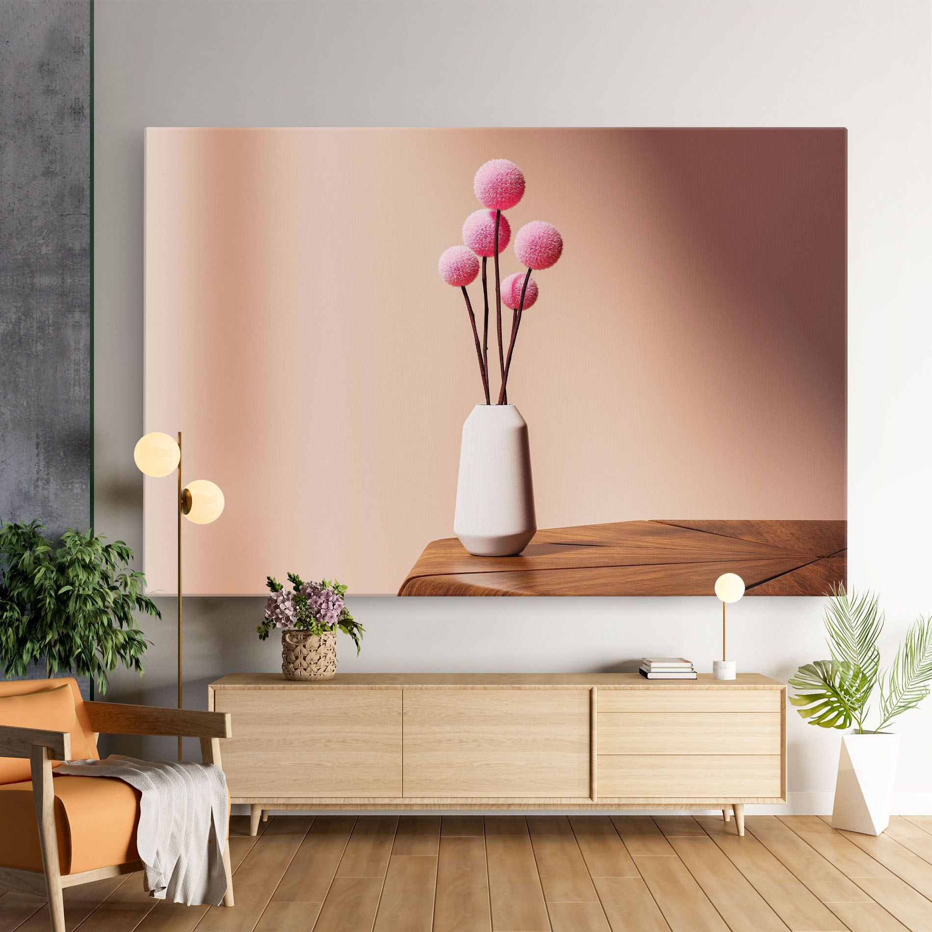 Pink Circle Vase mockup 9