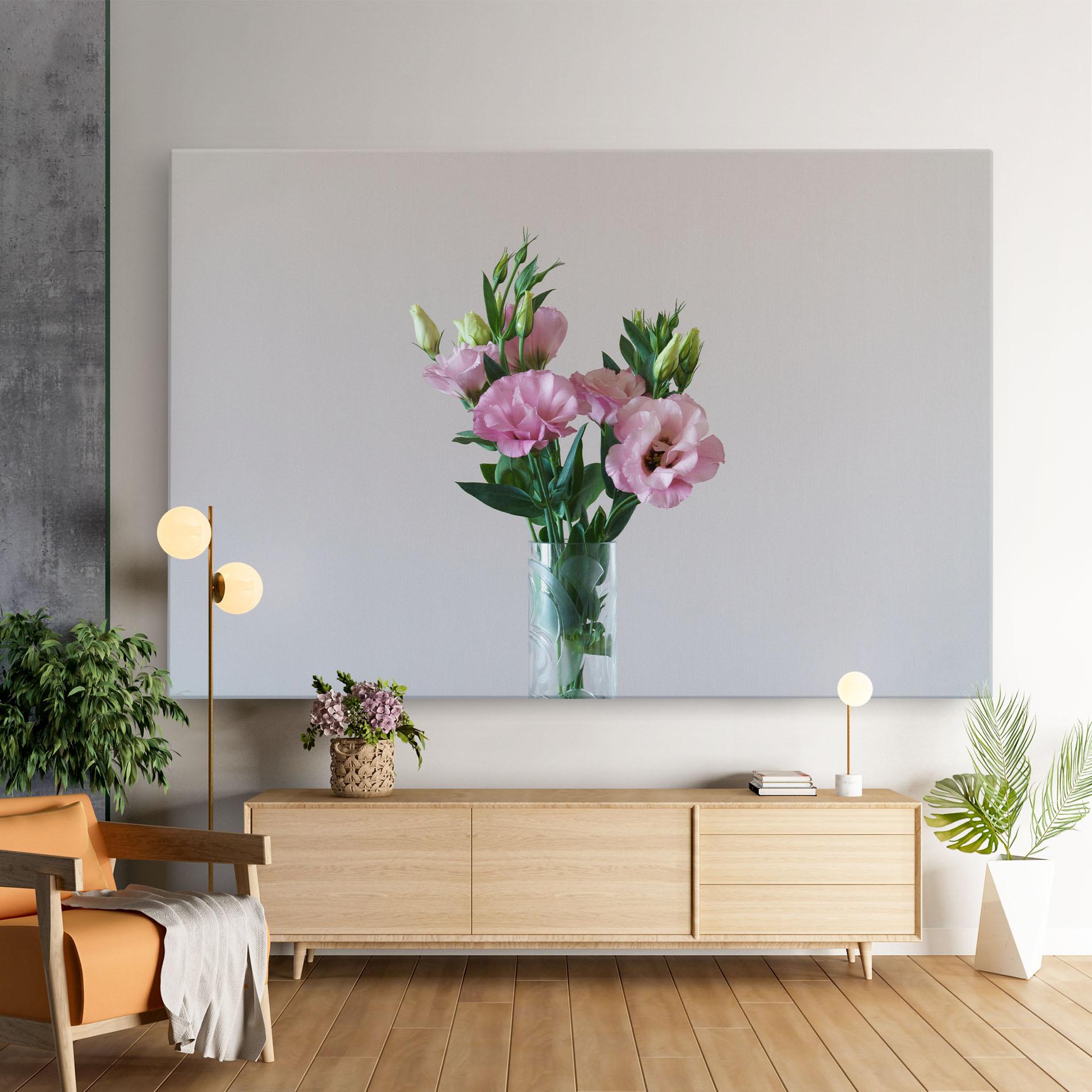 Tablou Canvas Pretty Pink Flower Vase mockup 9