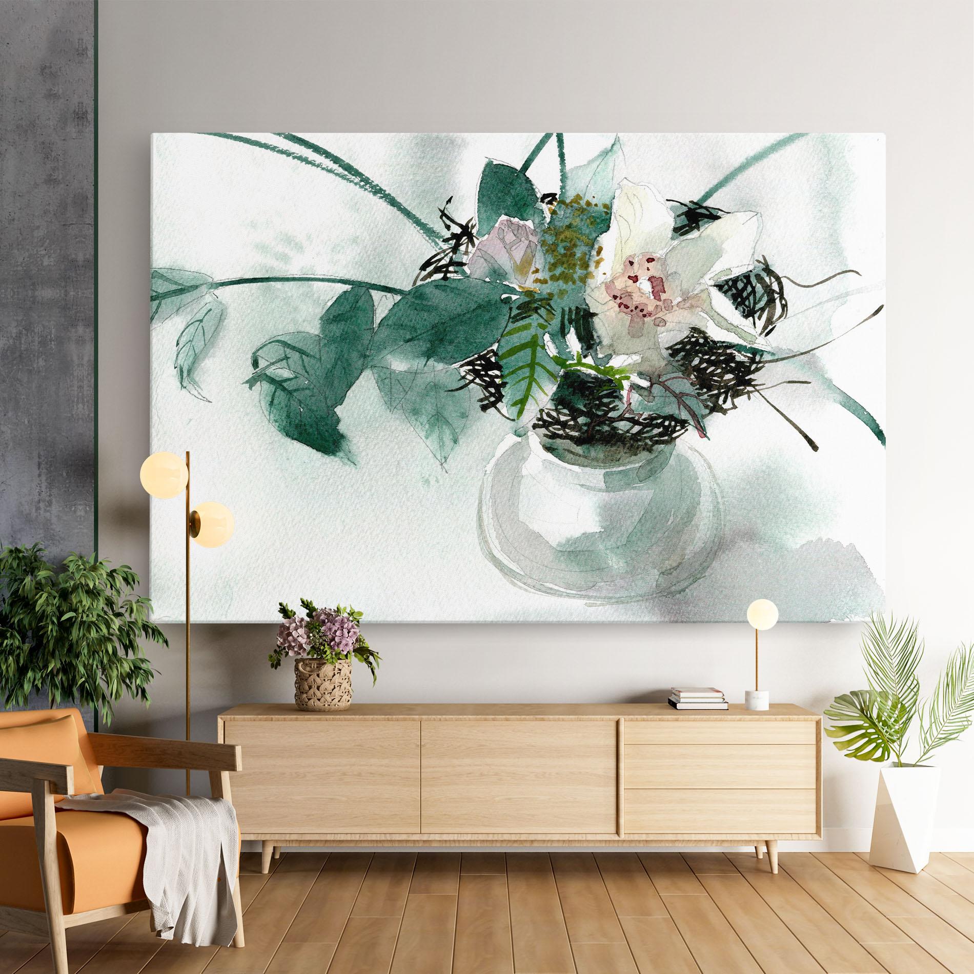 Tablou Canvas White Flower Vase mockup 9