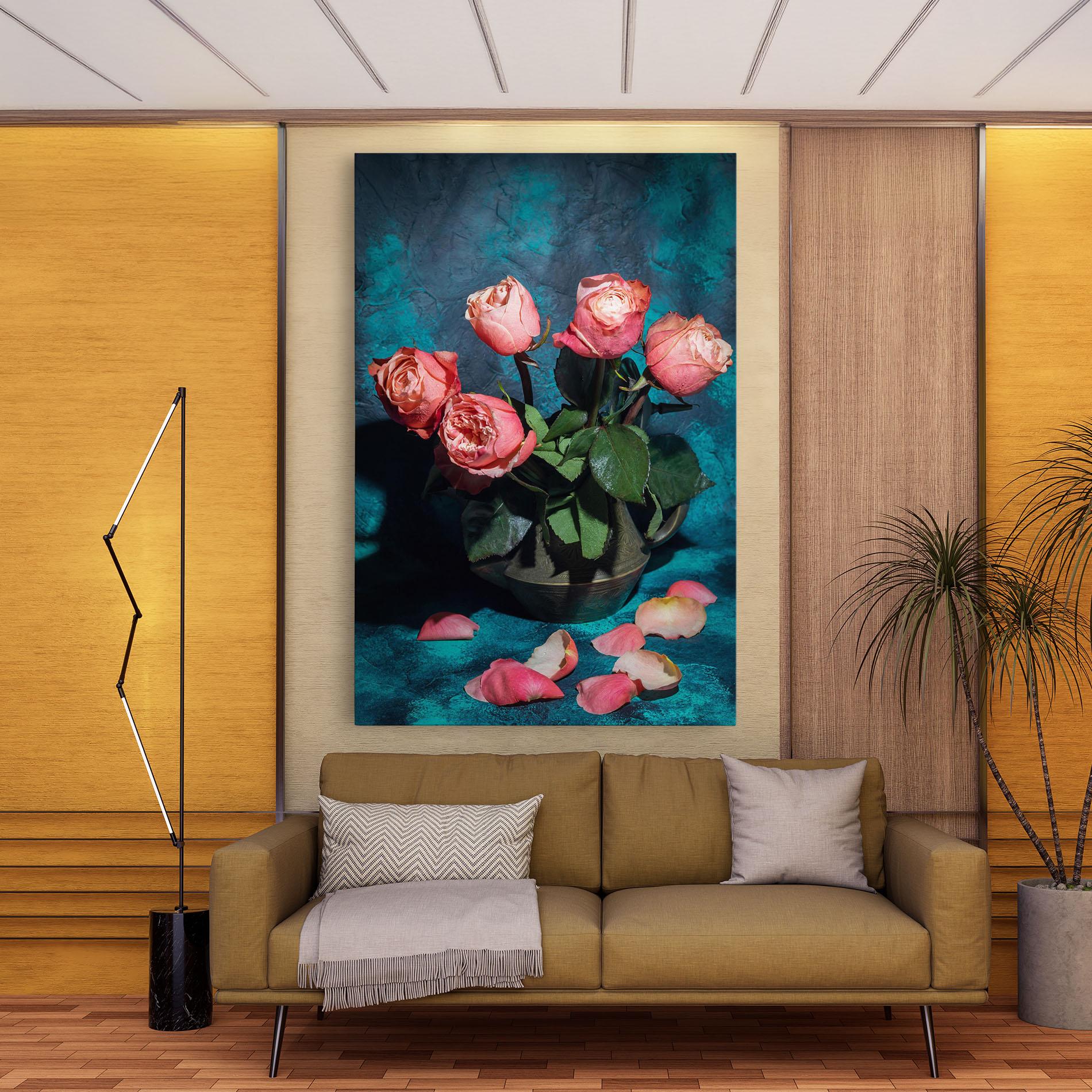 Tablou Canvas Bouquet Roses Vase mockup 9