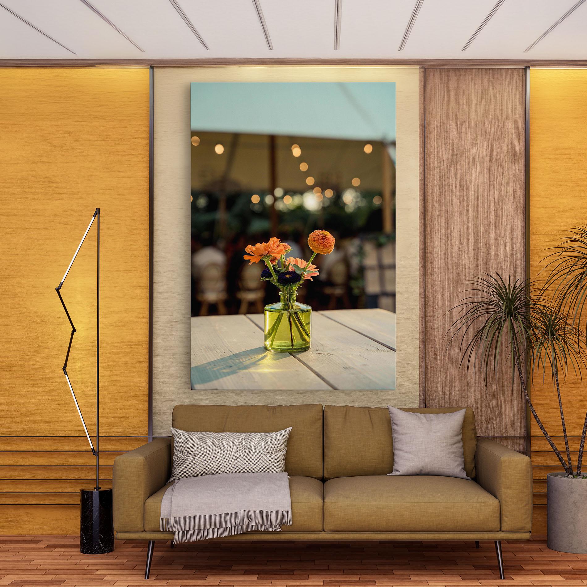 Tablou Canvas Orange Flowers Vase mockup 9