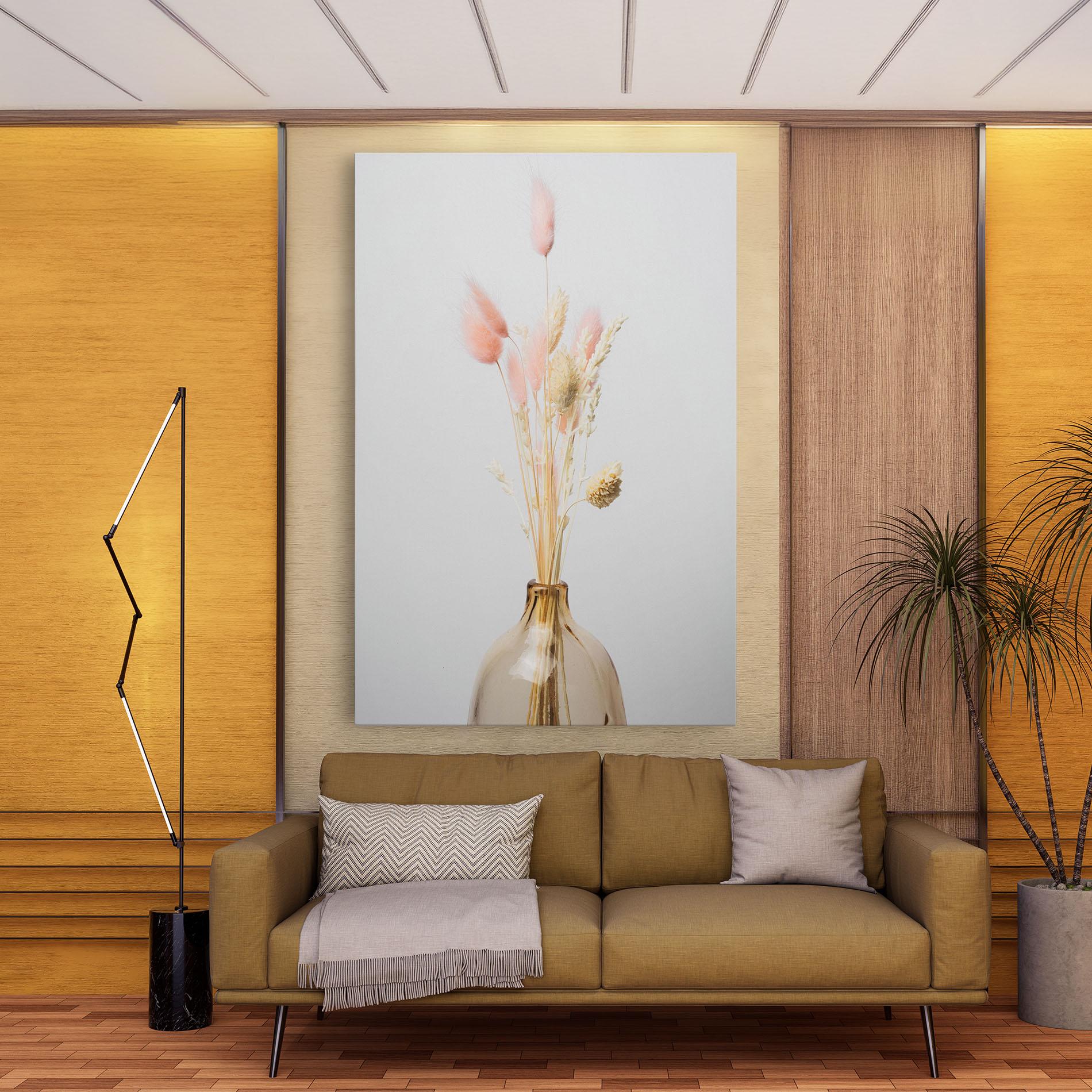 Tablou Canvas Pink Cream Flower Vase mockup 9