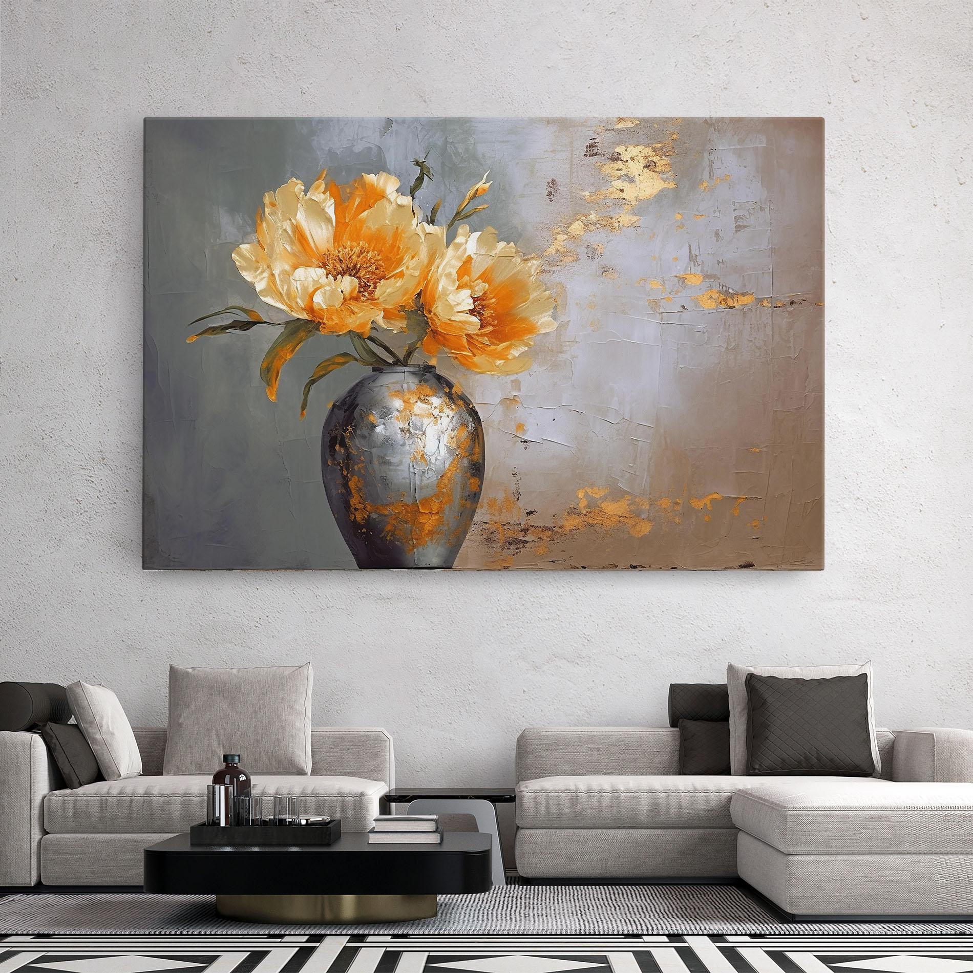 Tablou Canvas Grey Painting Vase mockup 2