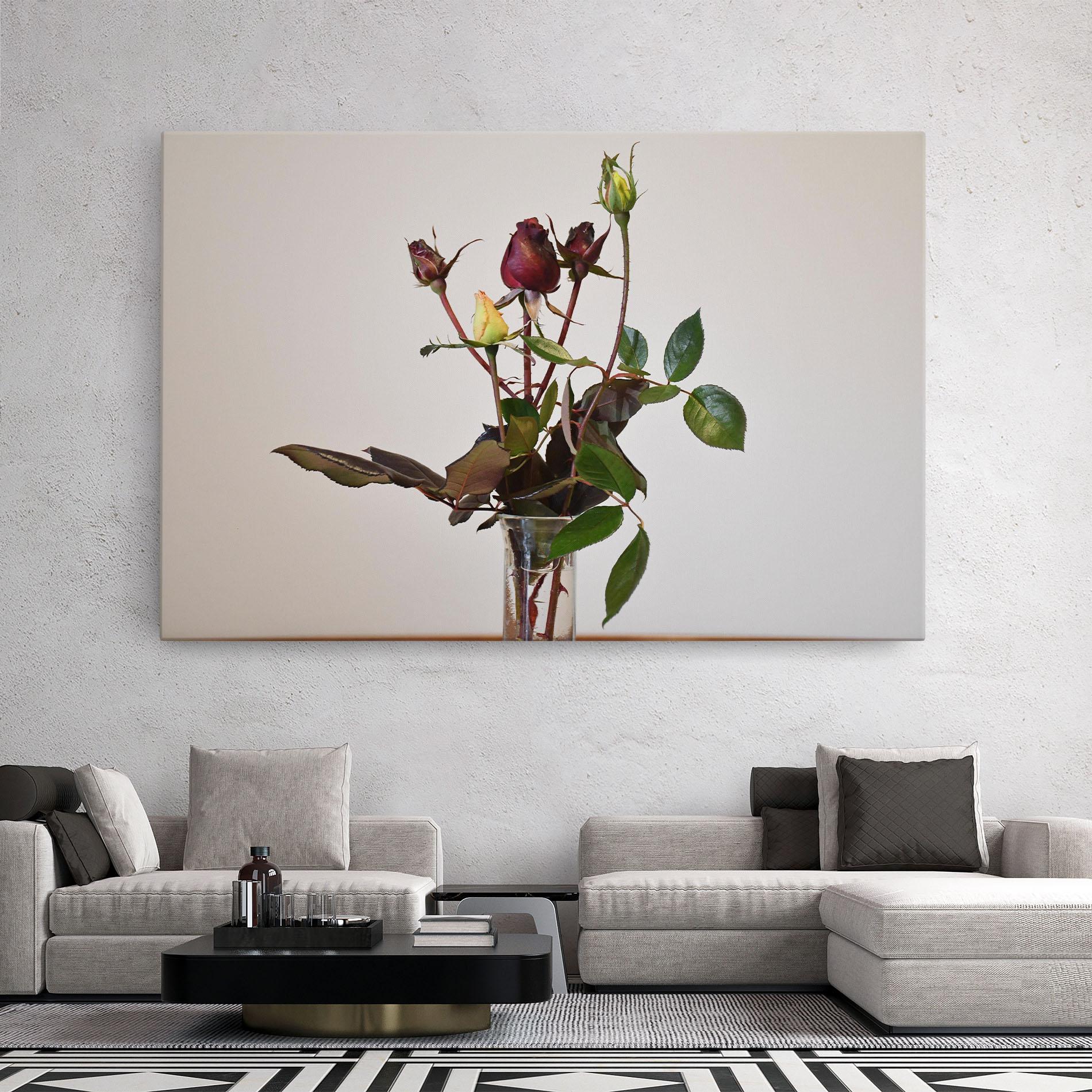 Tablou Canvas Roses Vase mockup 2