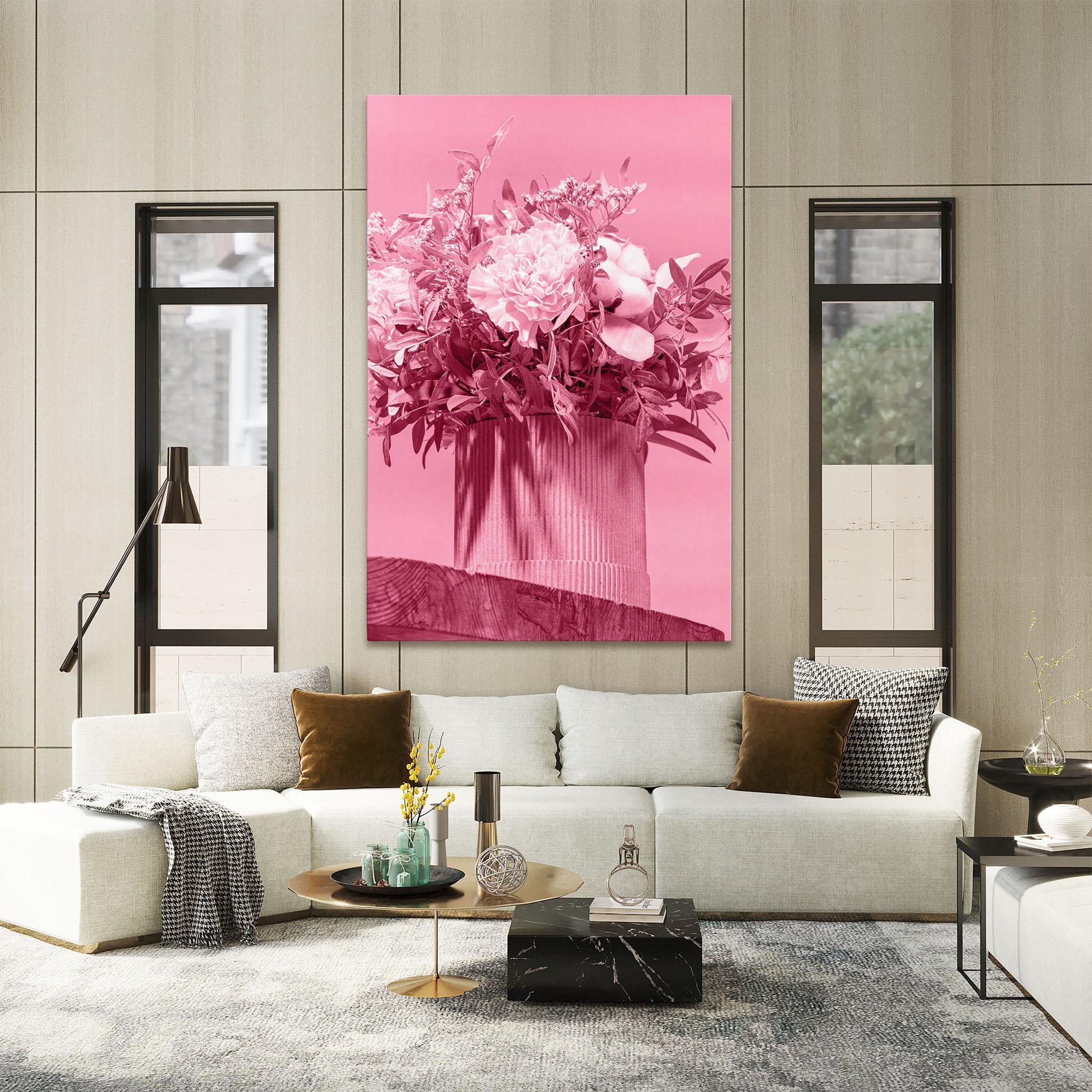 Tablou Canvas Pink Light Vase mockup 2