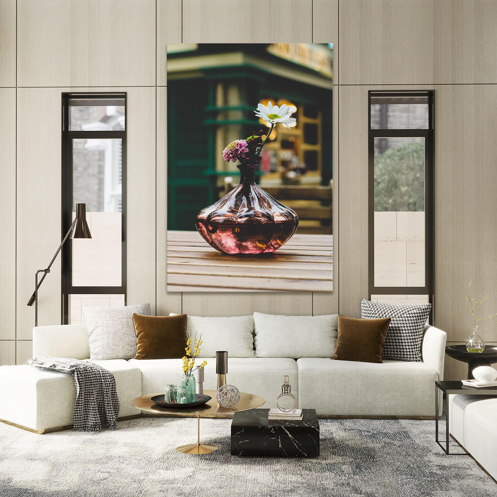 Tablou Canvas Pink Vase Flower mockup 2