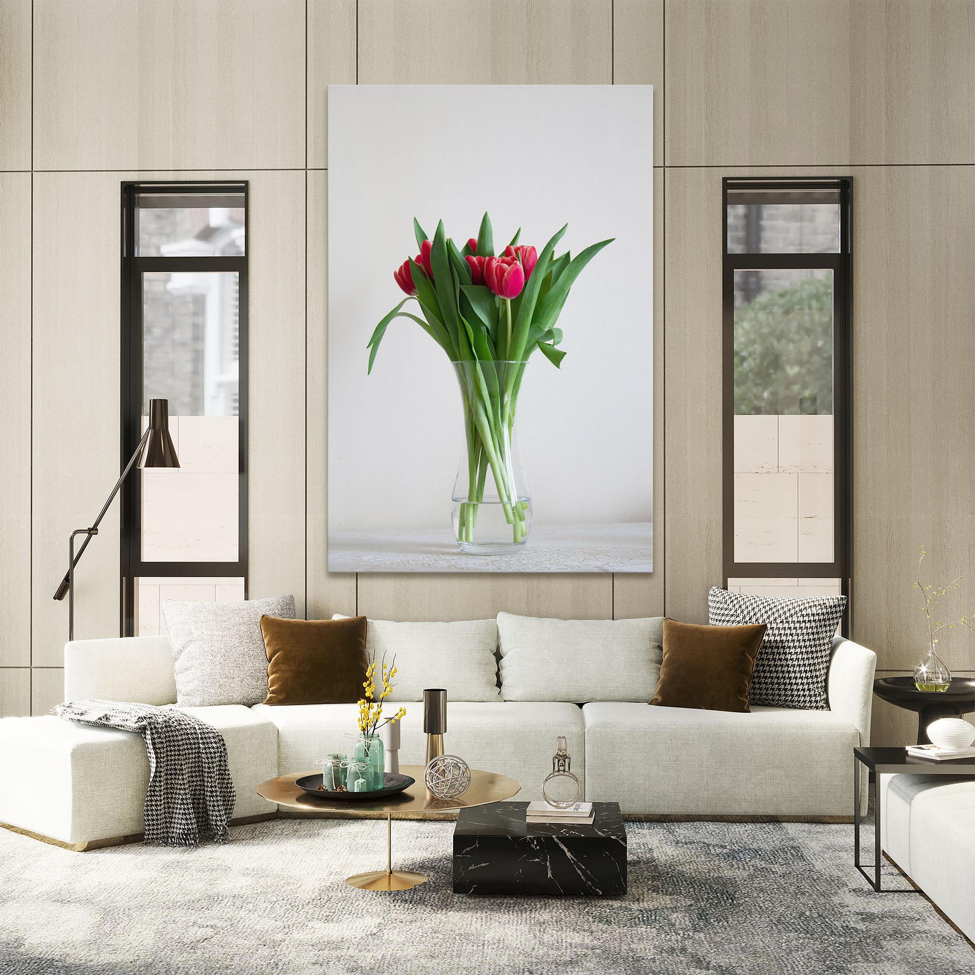 Tablou Canvas Pretty Tulips Vase mockup 2