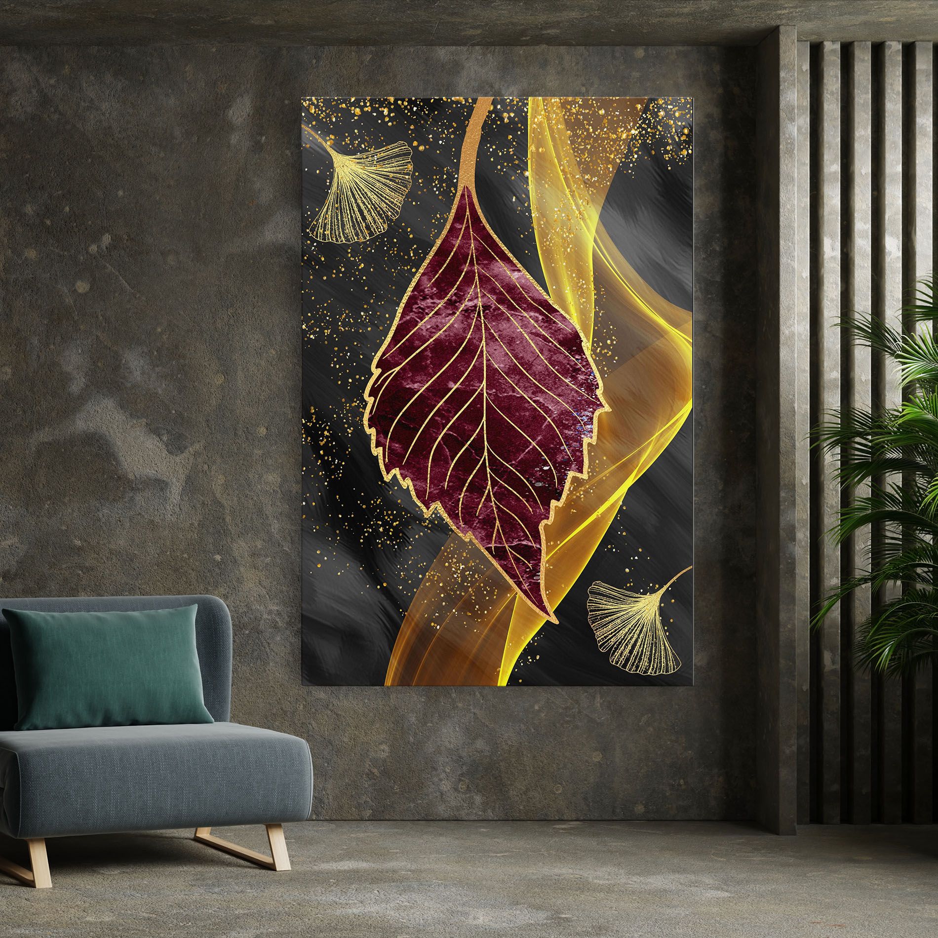 Golden Leaves Red mockup 7
