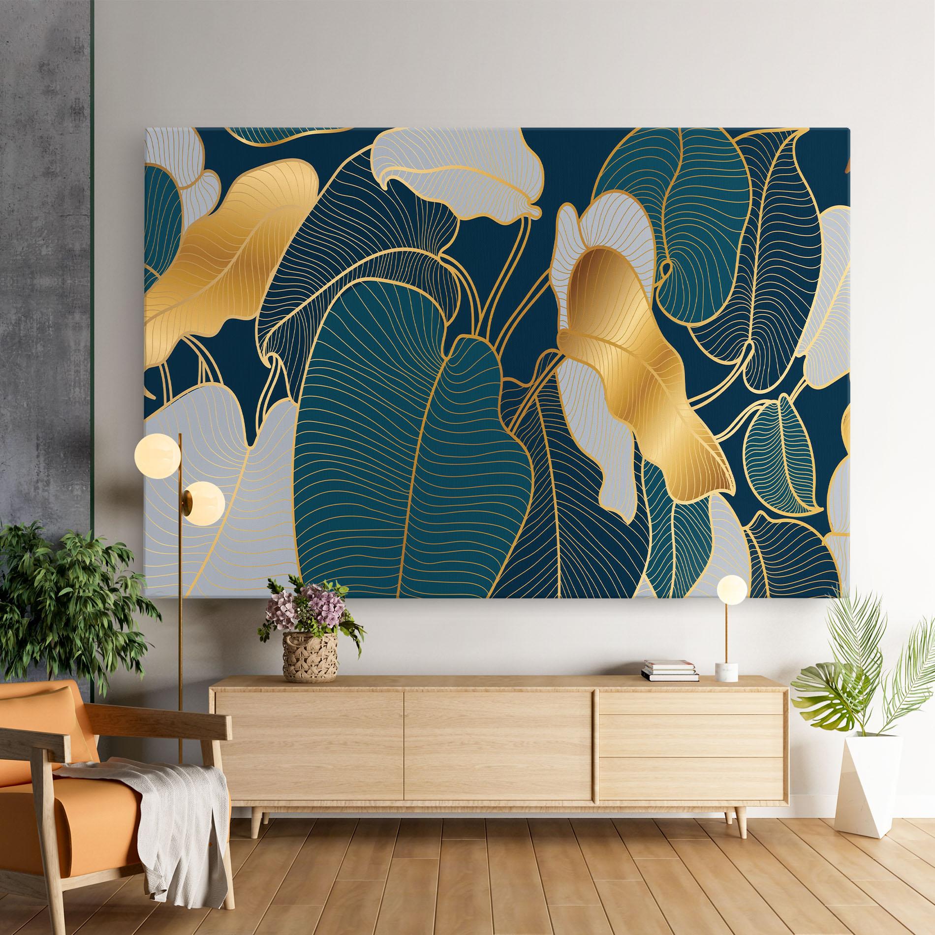 Tablou Canvas Golden Leaves mockup 9