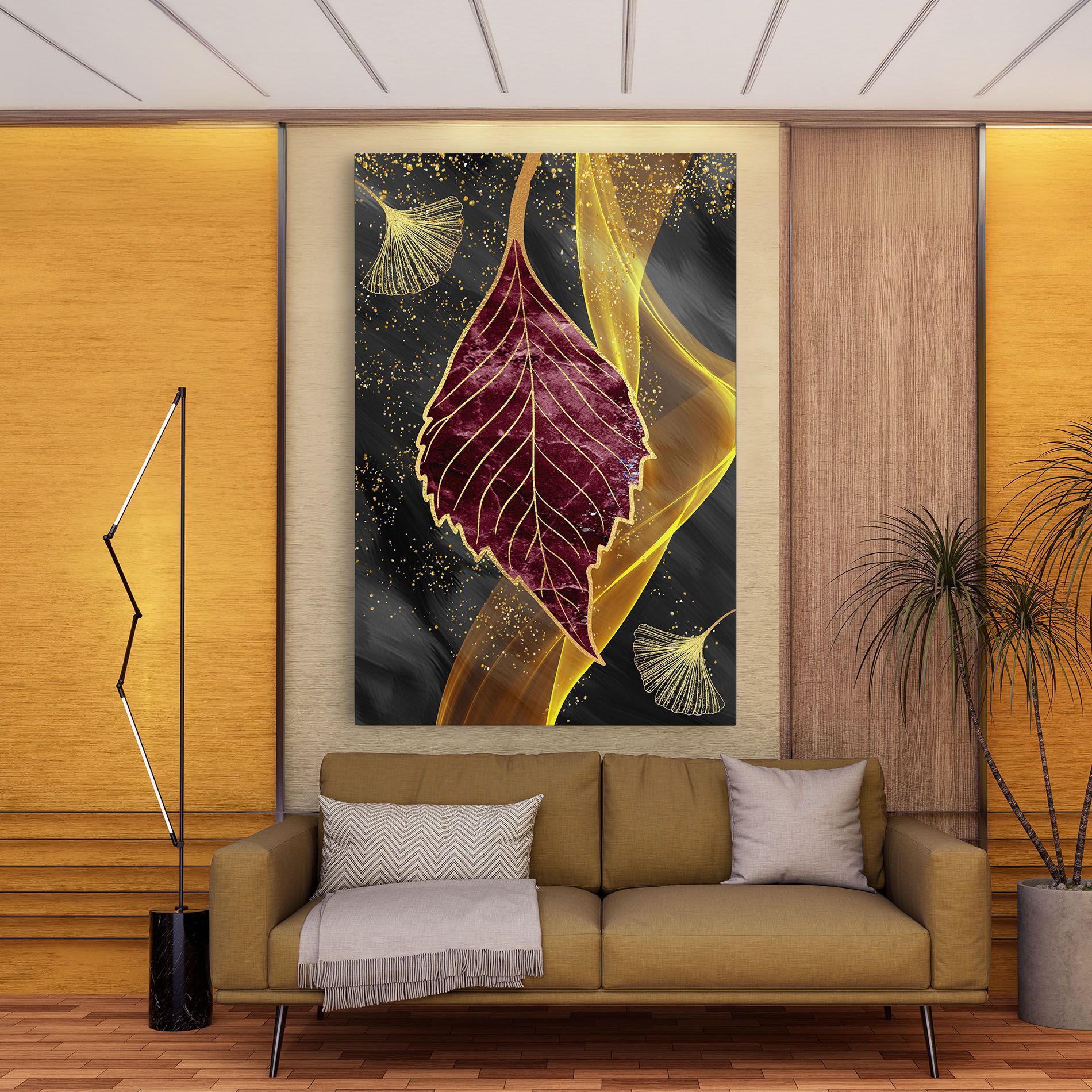 Golden Leaves Red mockup 9
