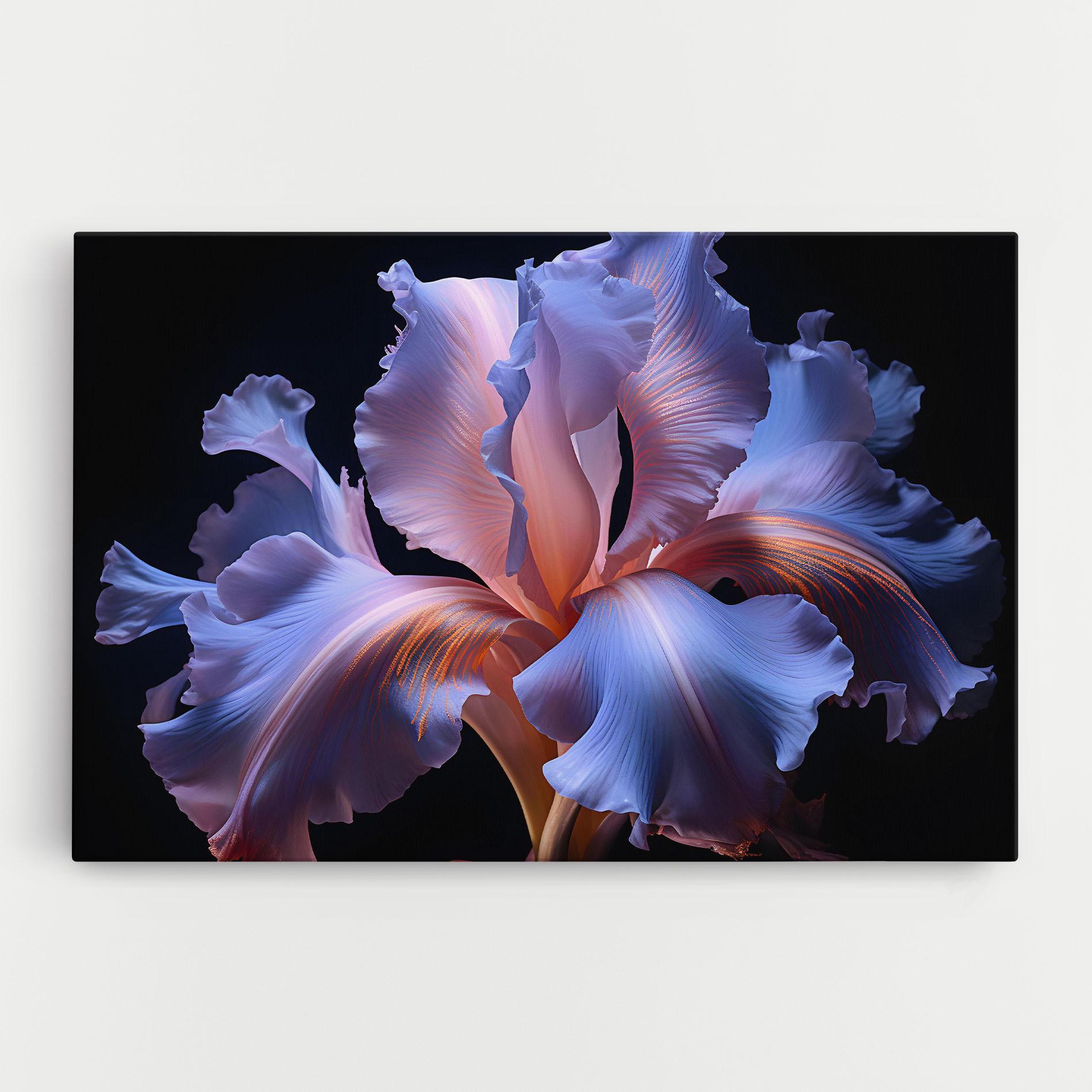 Tablou Canvas Elegant Iris On Black mockup 0