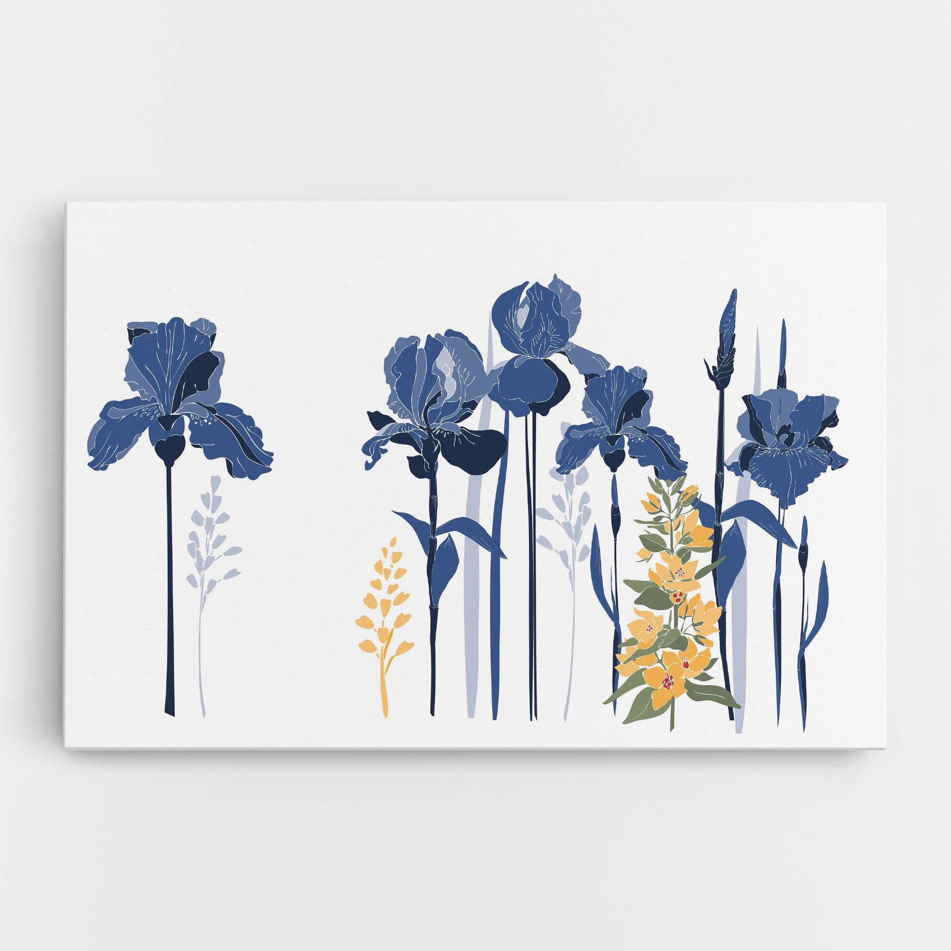 Tablou Canvas Iris Blue Art mockup 0