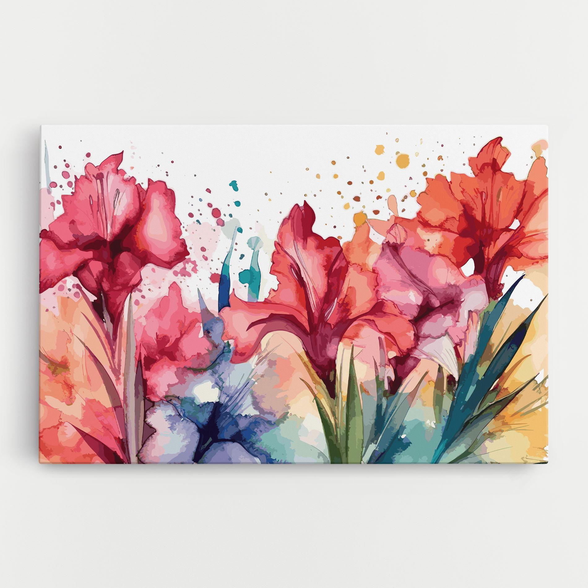 Tablou Canvas Pink Blue Iris mockup 0