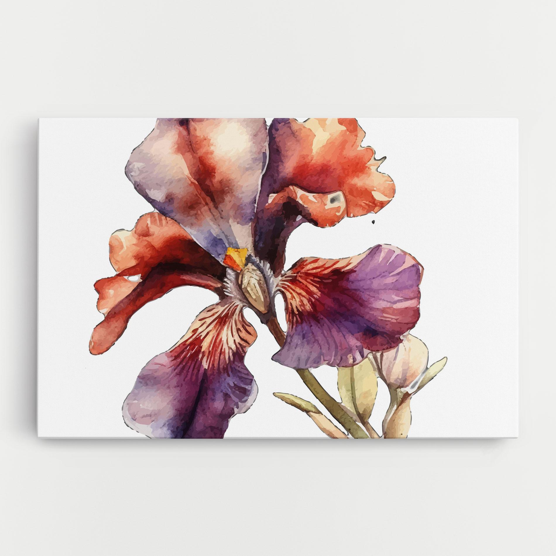 Tablou Canvas Watercolor Iris mockup 0