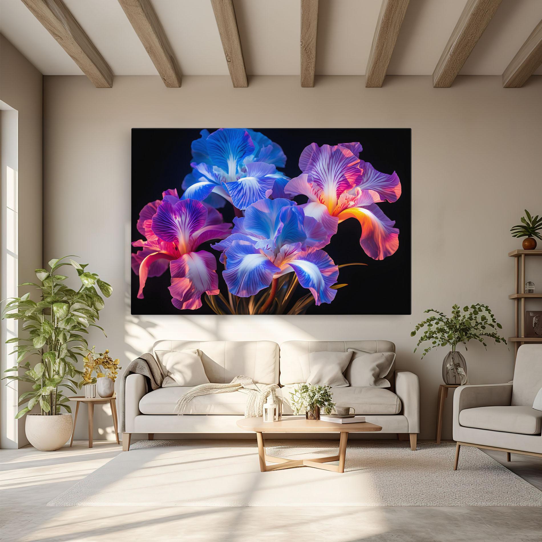 Tablou Canvas Blue Light Iris mockup 6