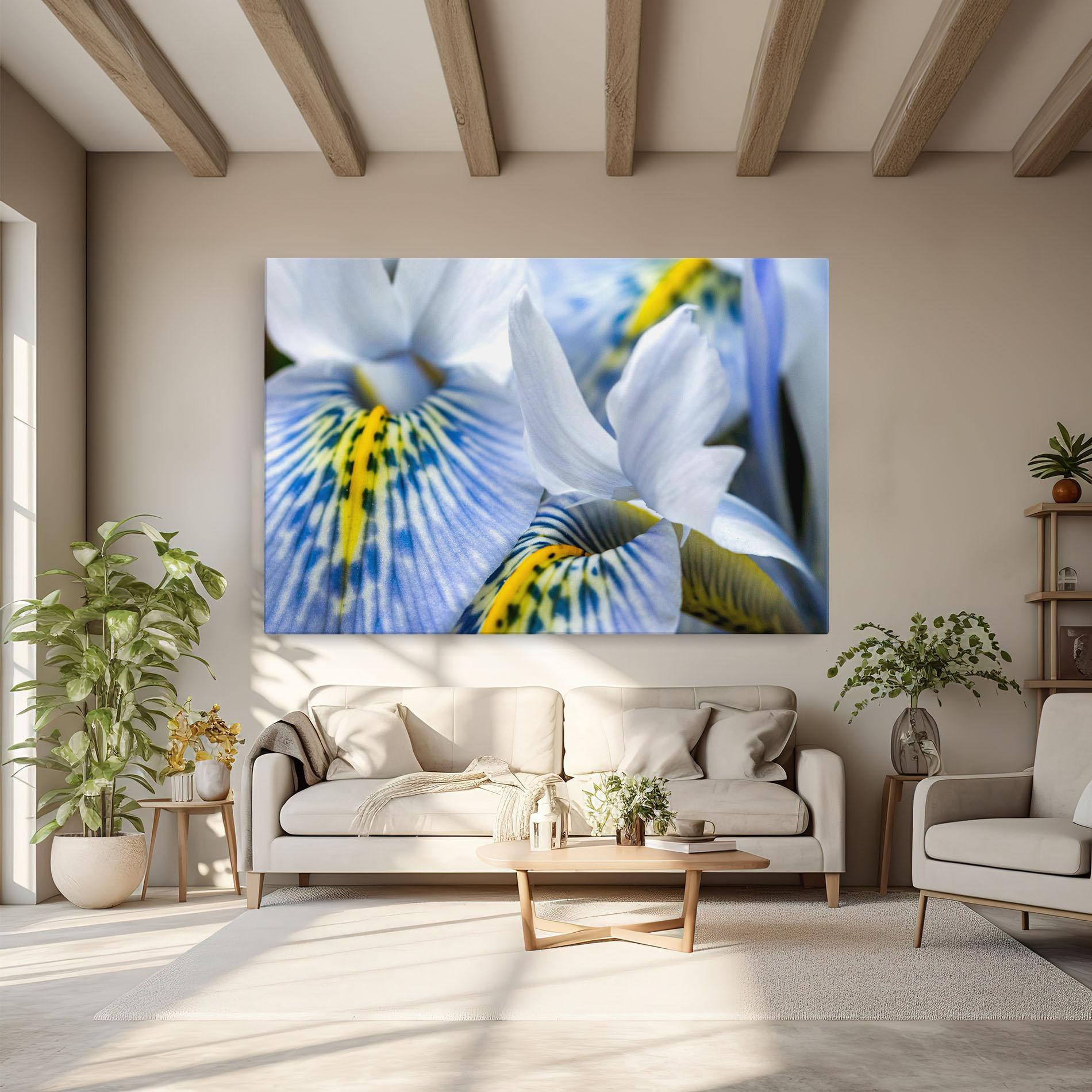 Tablou Canvas Blue Yellow Iris mockup 6