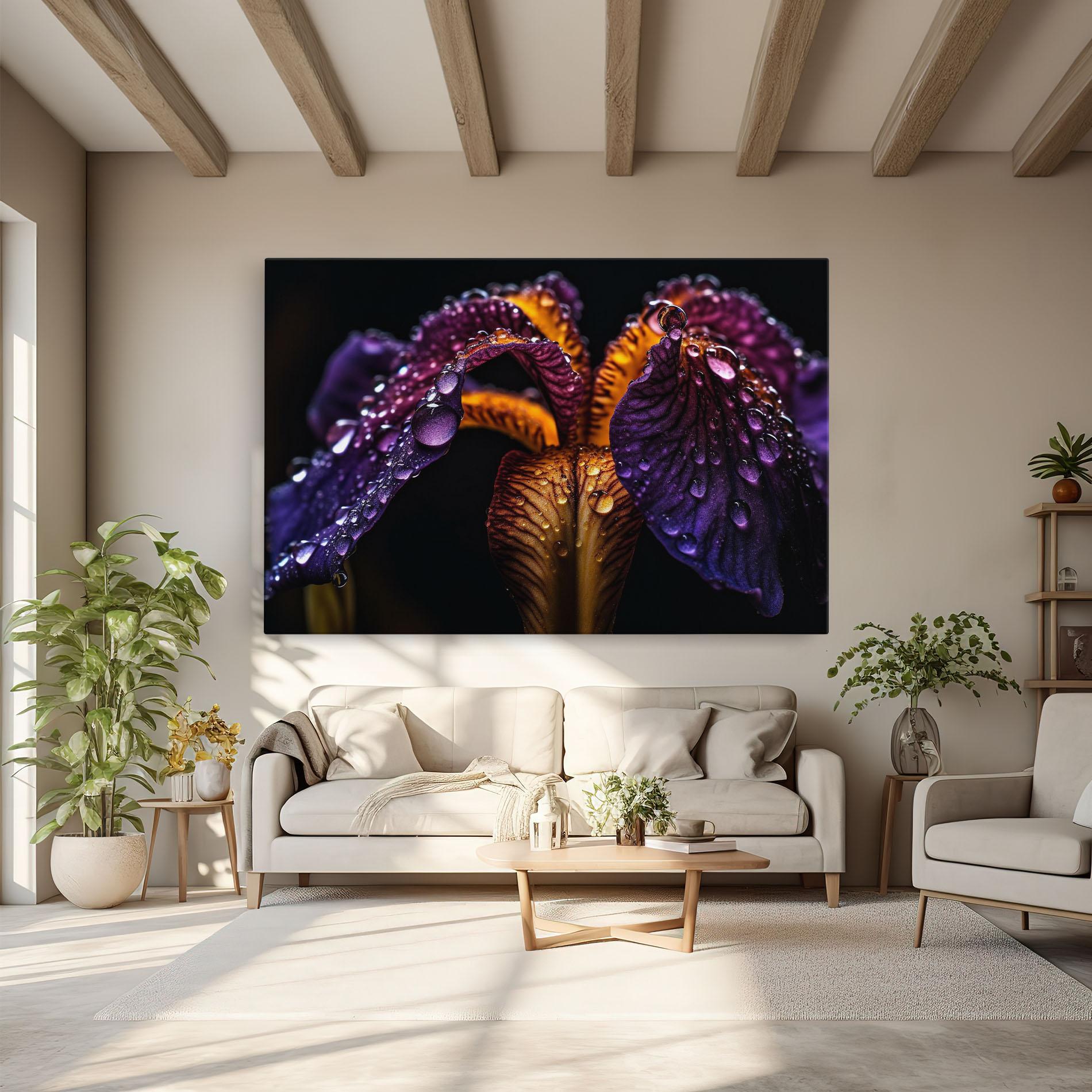 Tablou Canvas Dark Iris After Rain mockup 6