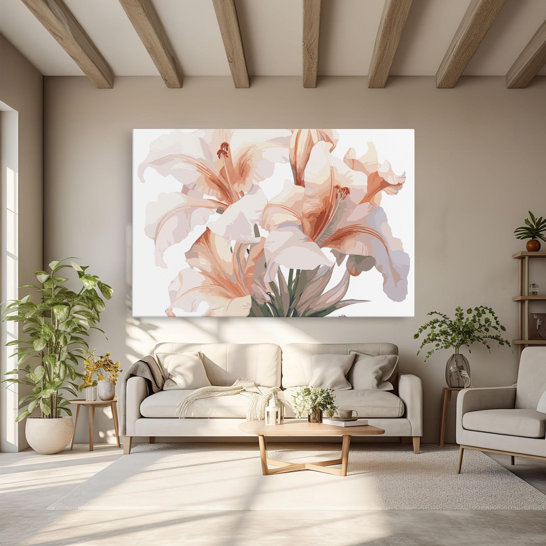 Tablou Canvas Light Orange Iris mockup 6