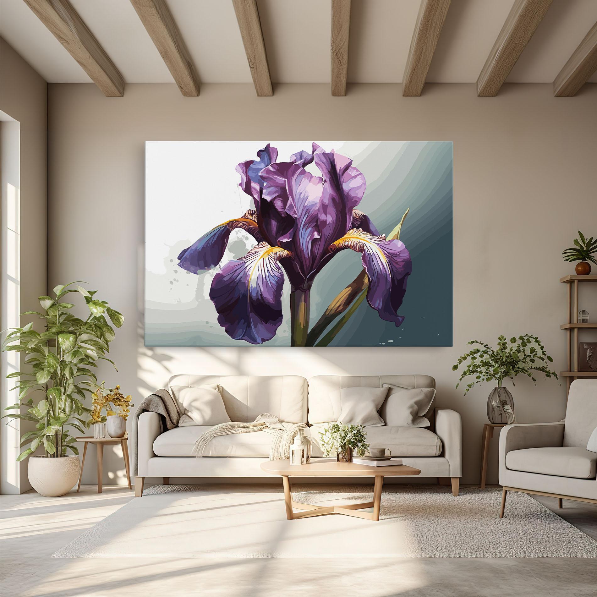 Tablou Canvas Purple Blue Iris mockup 6