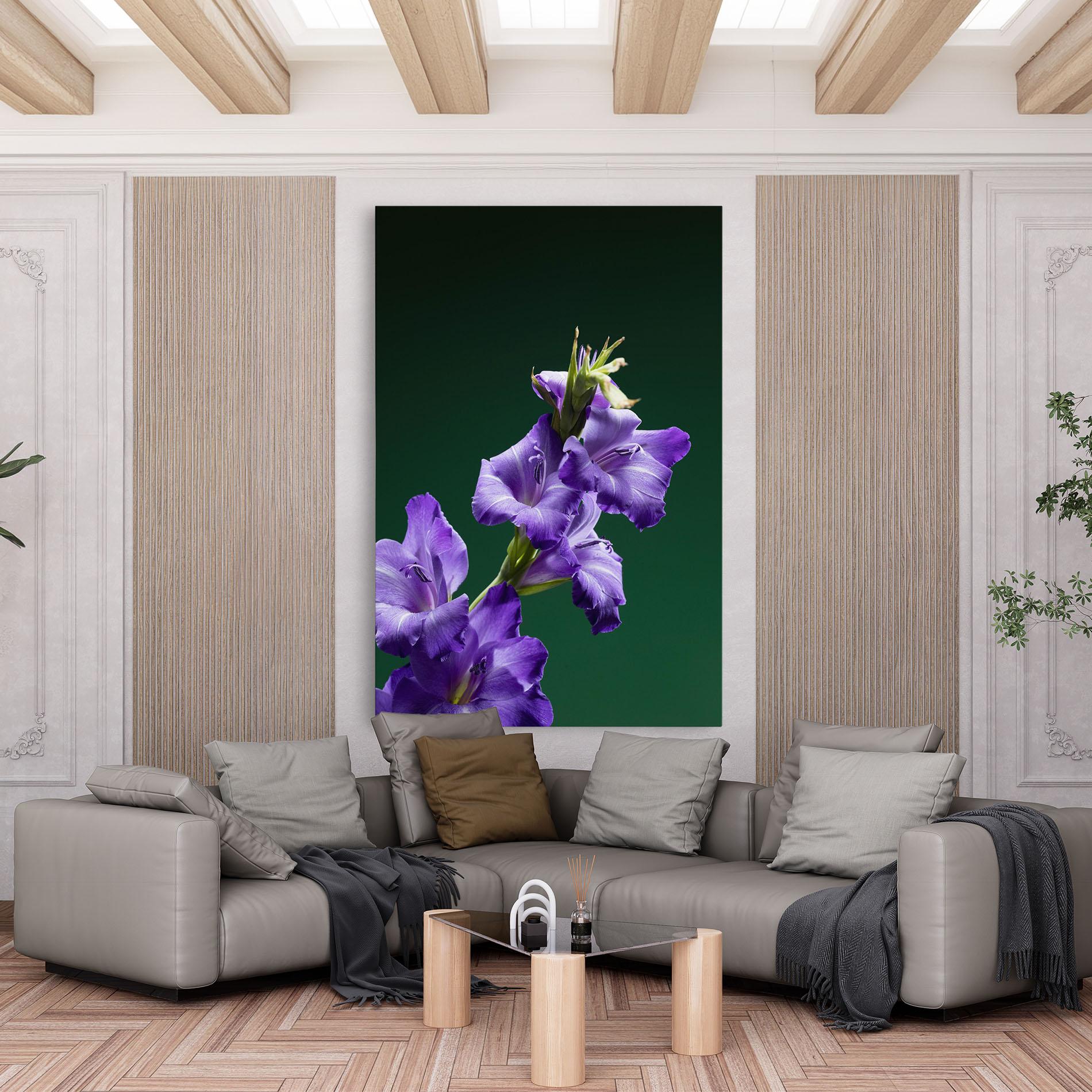 Tablou Canvas Iris On Green mockup 6