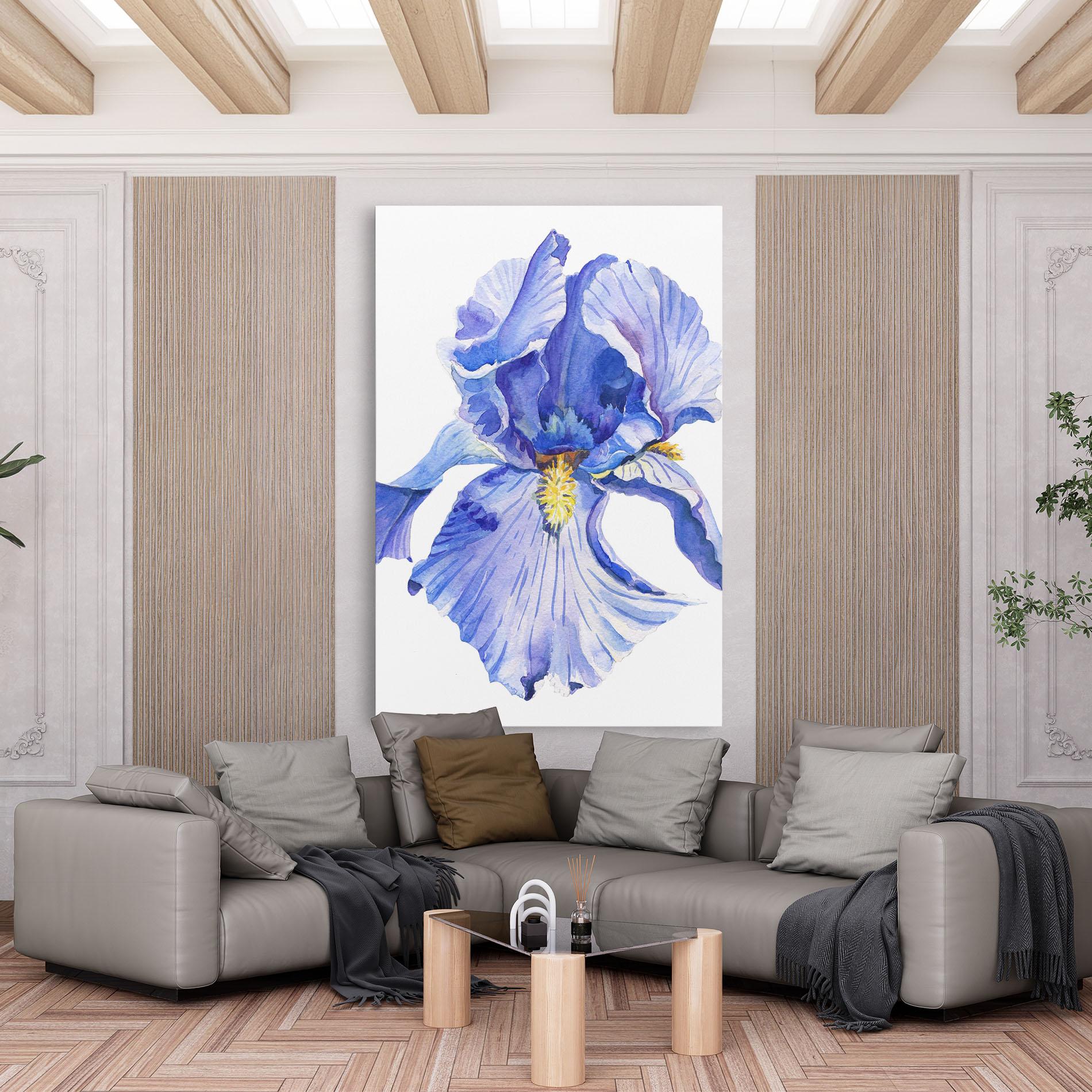 Tablou Canvas Purple Iris On White mockup 6