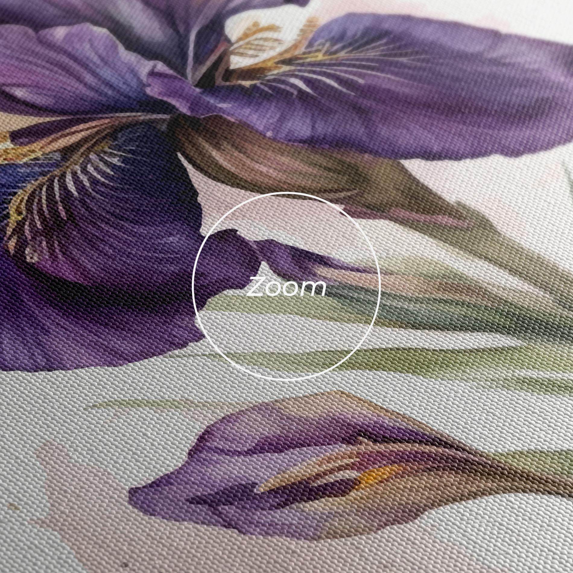 Tablou Canvas Beautiful Purple Iris mockup 3