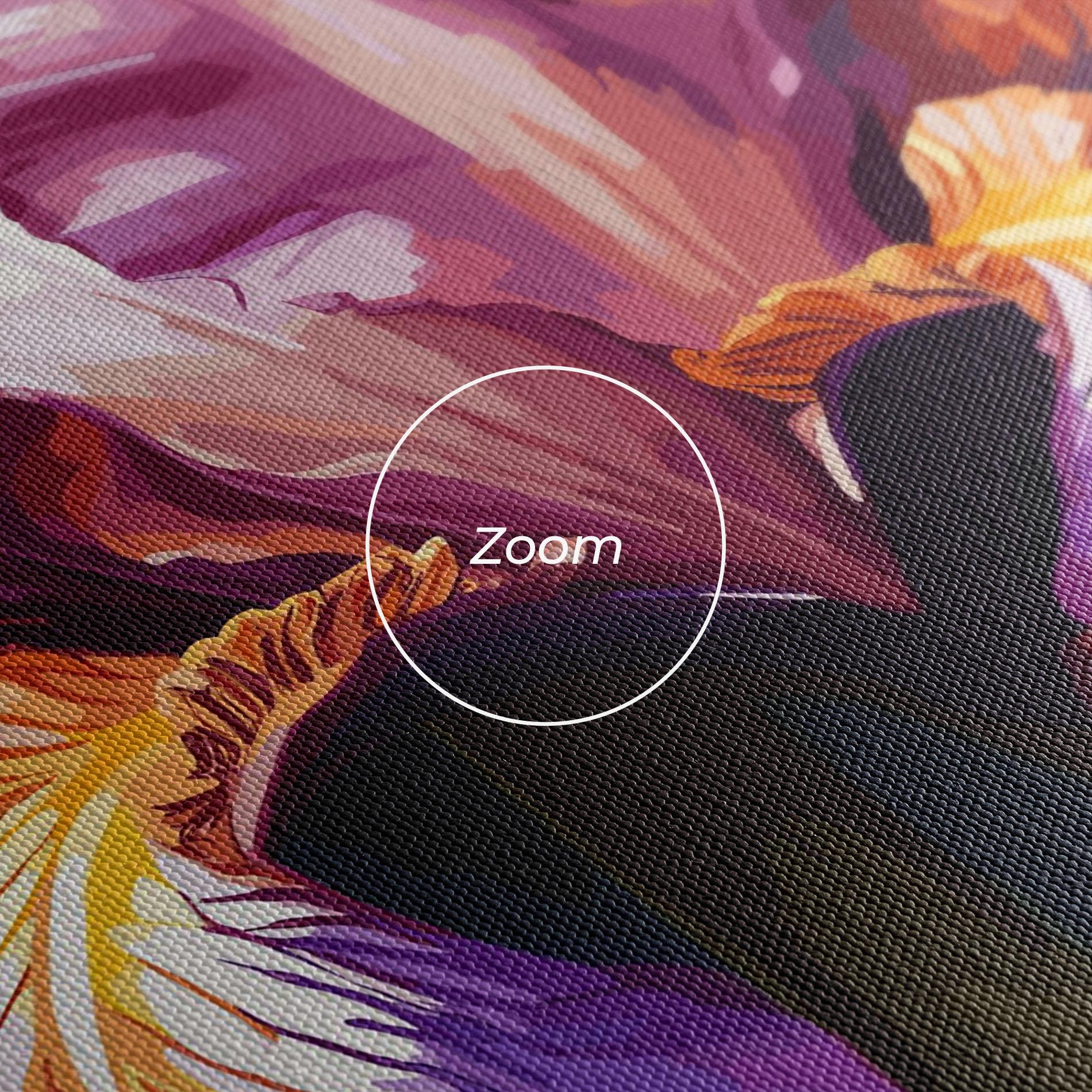 Tablou Canvas Purple Orange Iris Art mockup 3