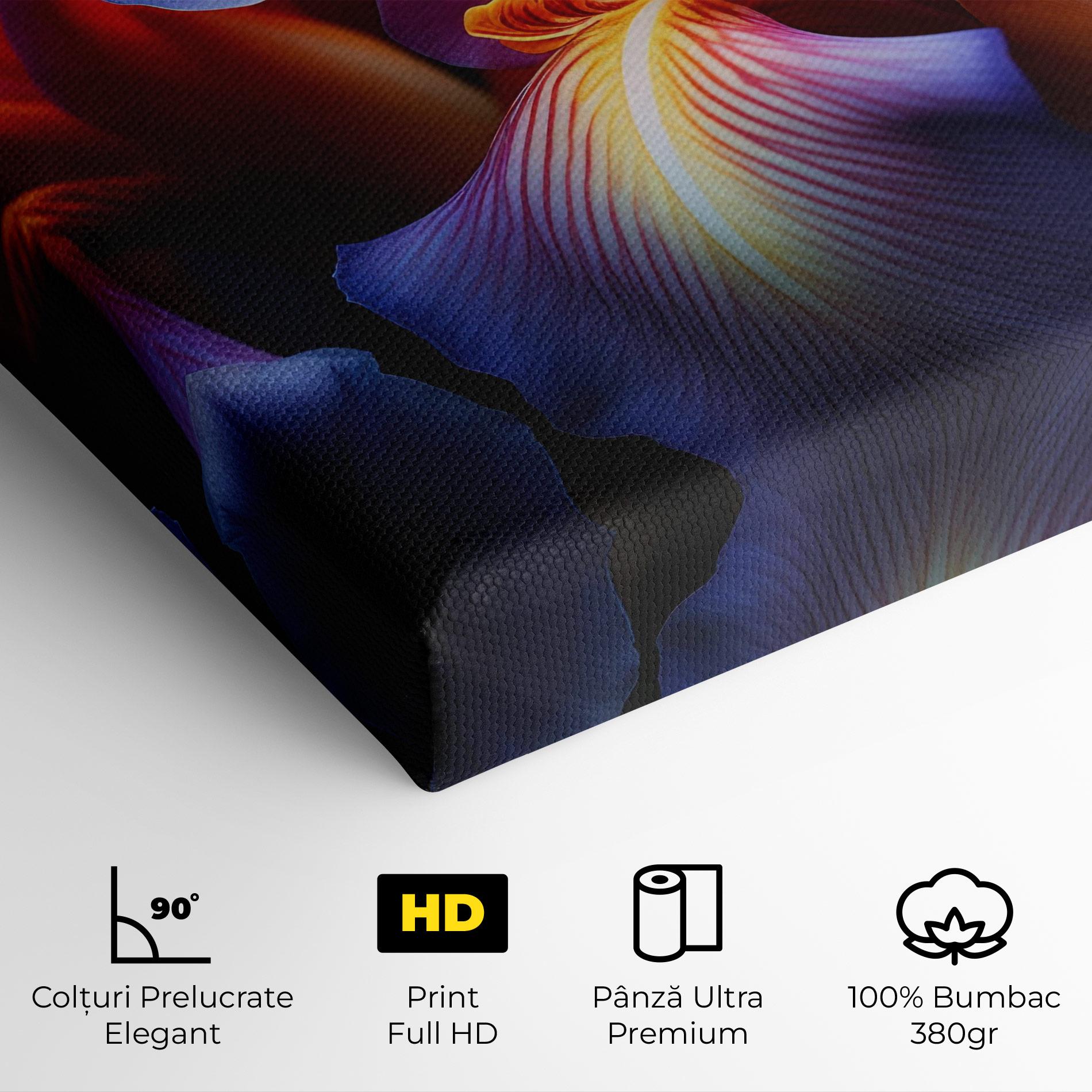 Tablou Canvas Orange Purple Iris mockup 4