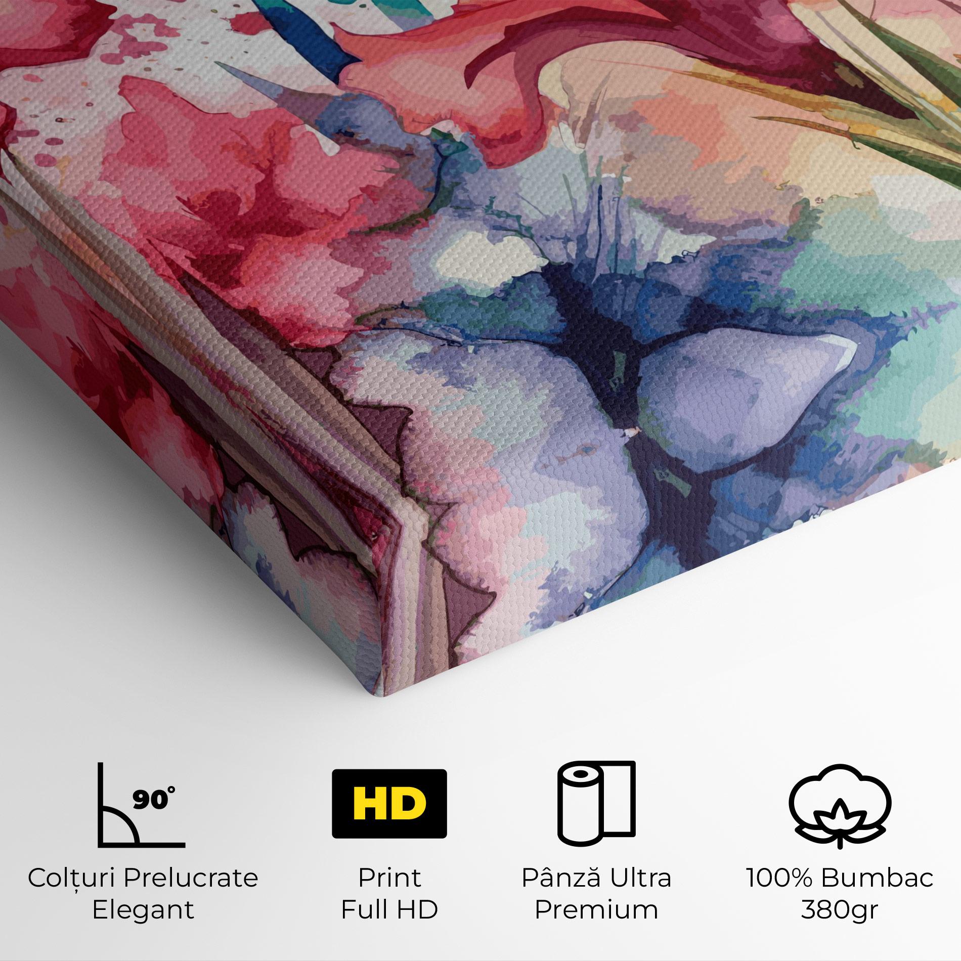 Tablou Canvas Pink Blue Iris mockup 4