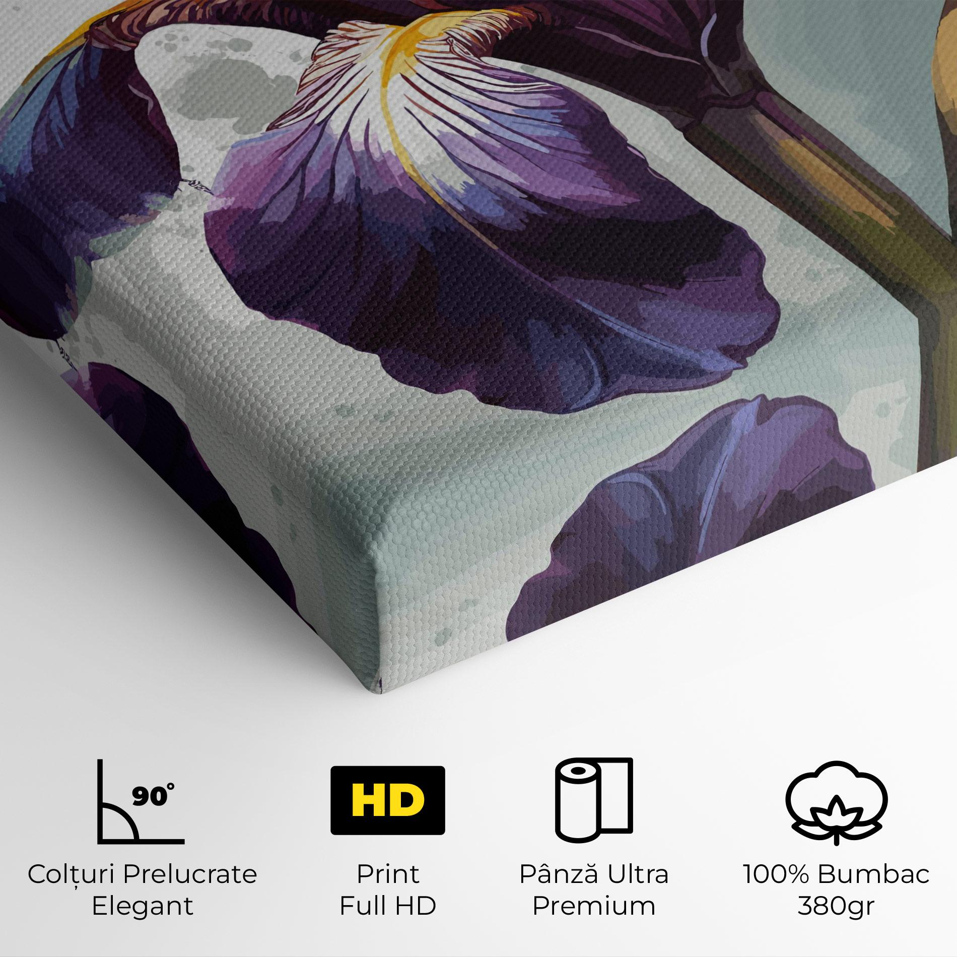 Tablou Canvas Purple Blue Iris mockup 4