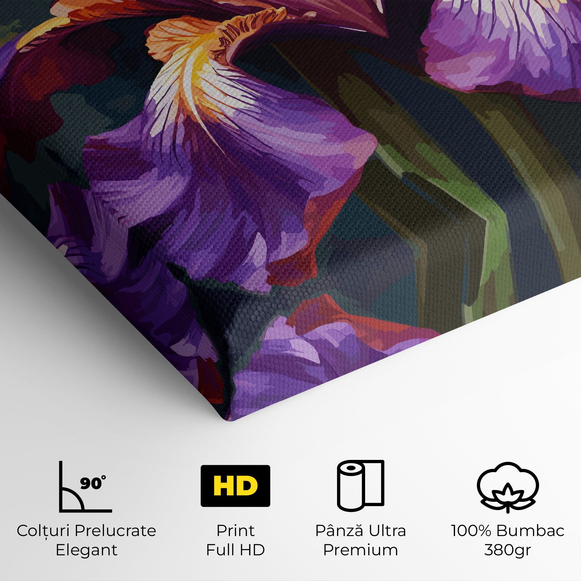 Purple Orange Iris Art mockup 4