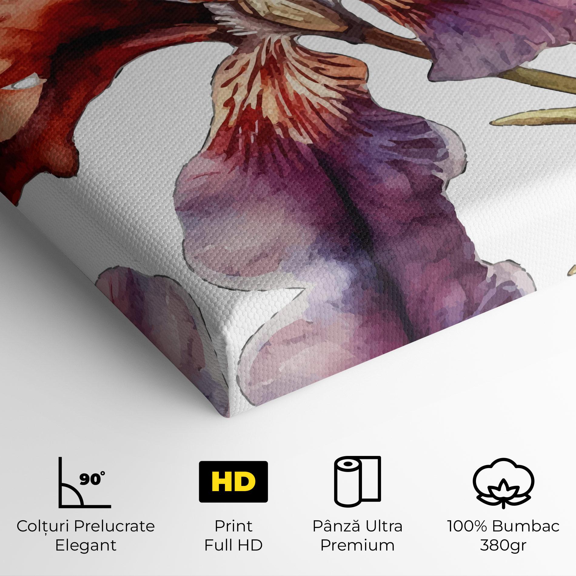 Tablou Canvas Watercolor Iris mockup 4