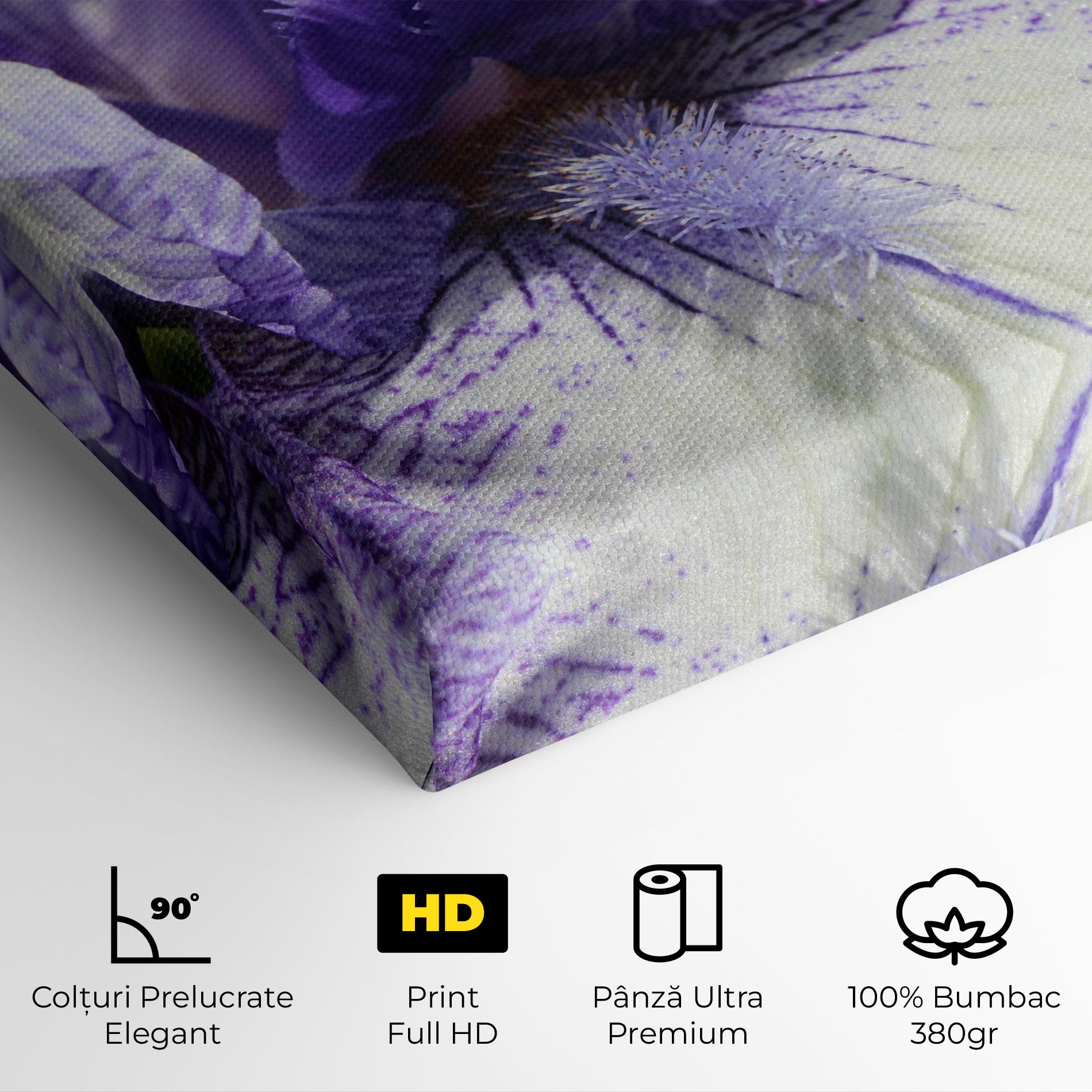 Tablou Canvas White Purple Iris mockup 4
