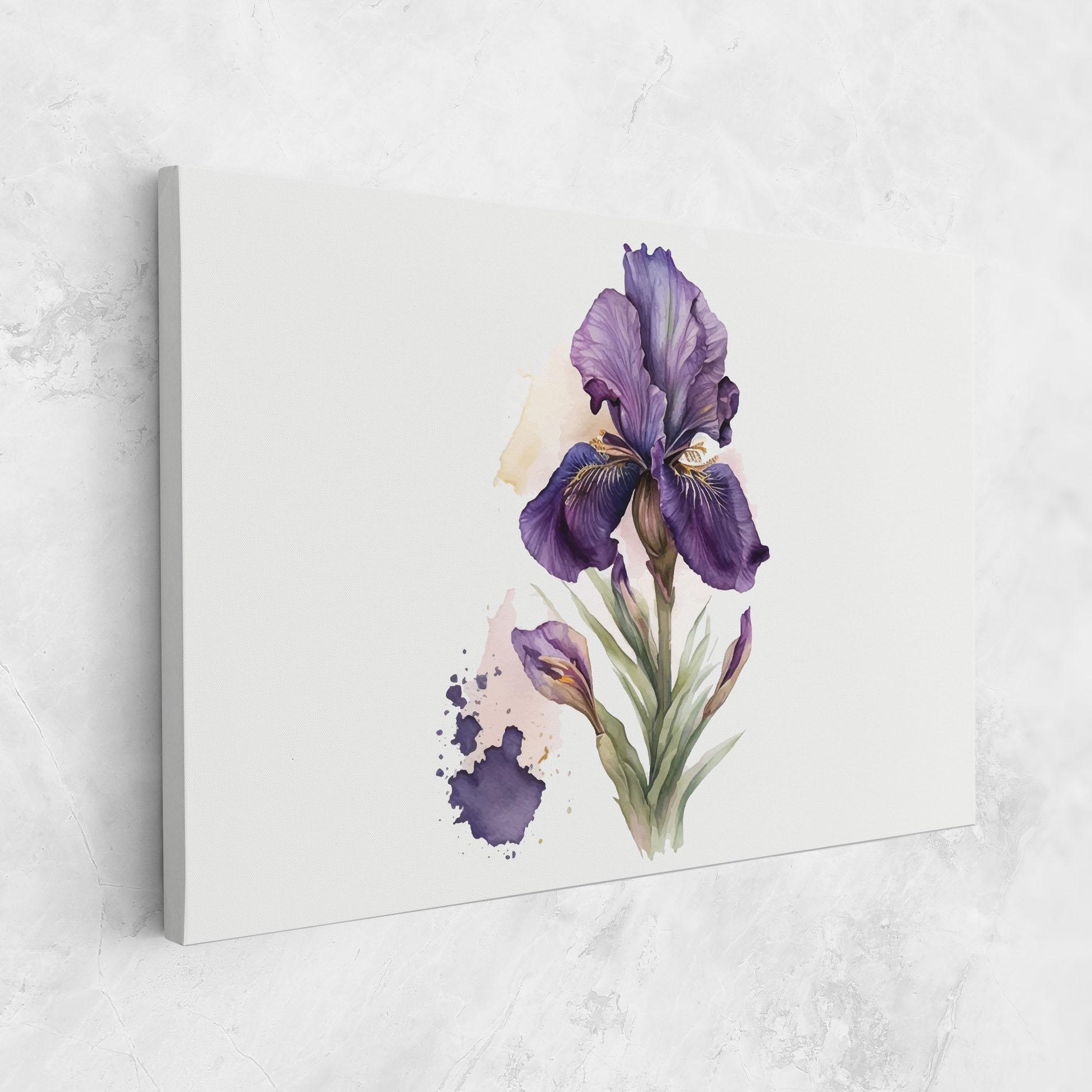 Tablou Canvas Beautiful Purple Iris mockup 1