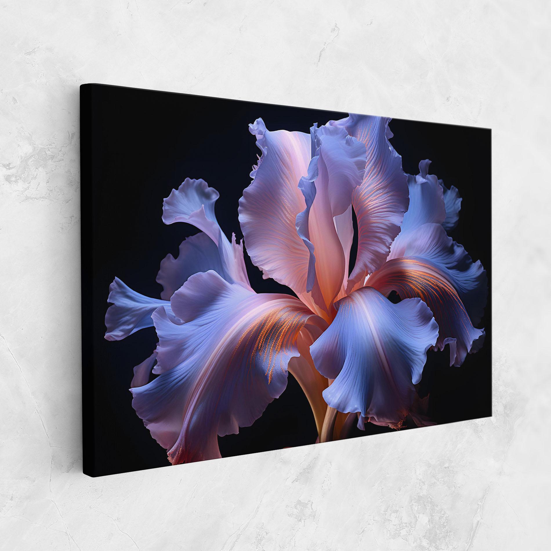 Tablou Canvas Elegant Iris On Black mockup 1