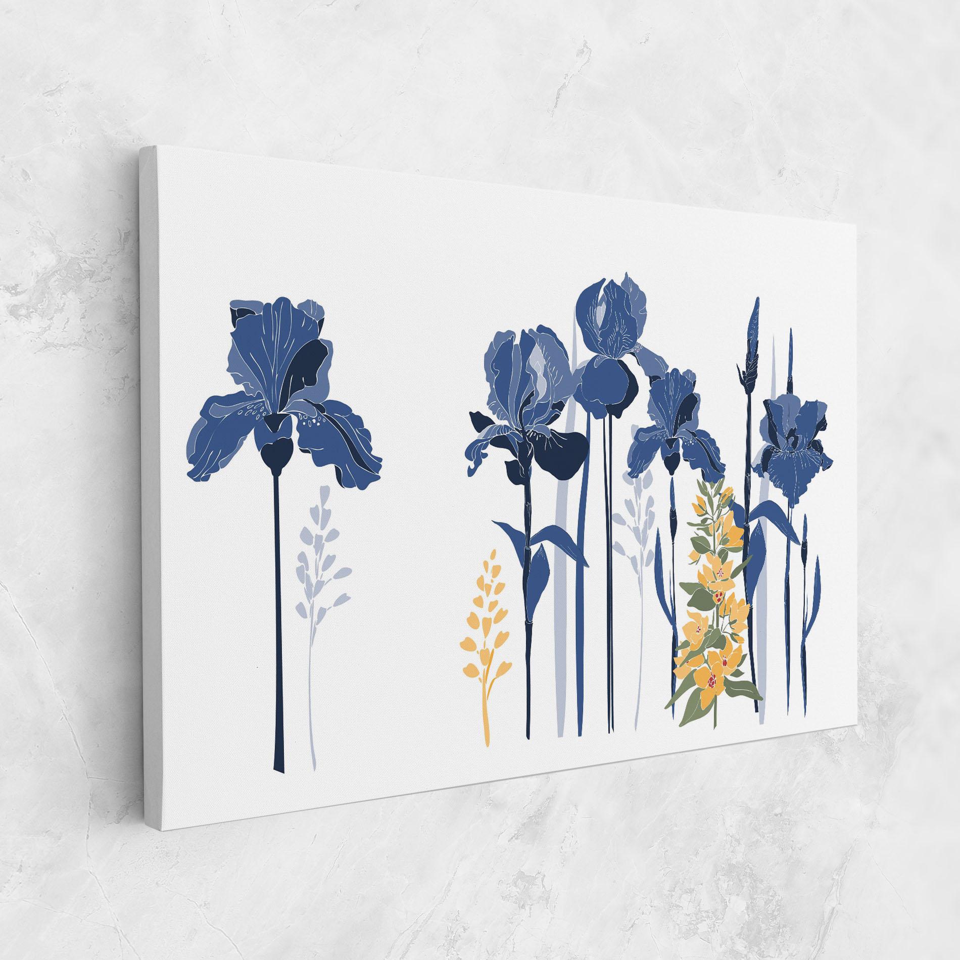 Tablou Canvas Iris Blue Art mockup 1