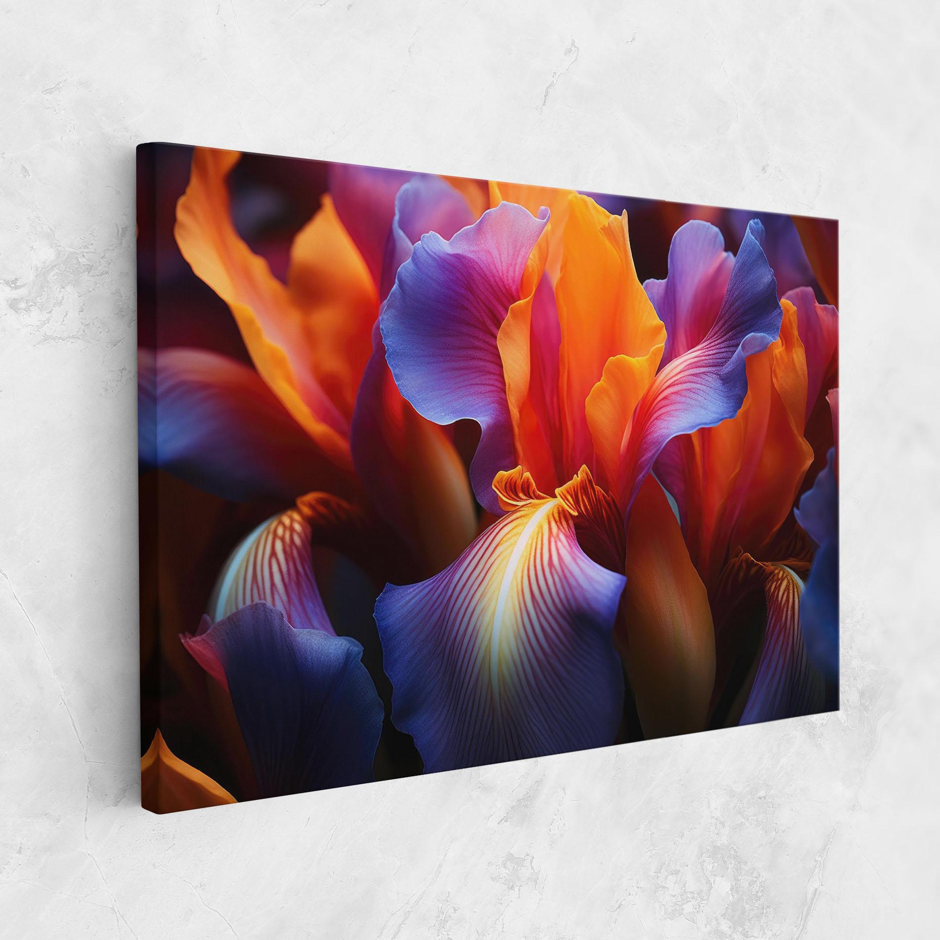 Tablou Canvas Orange Purple Iris mockup 1