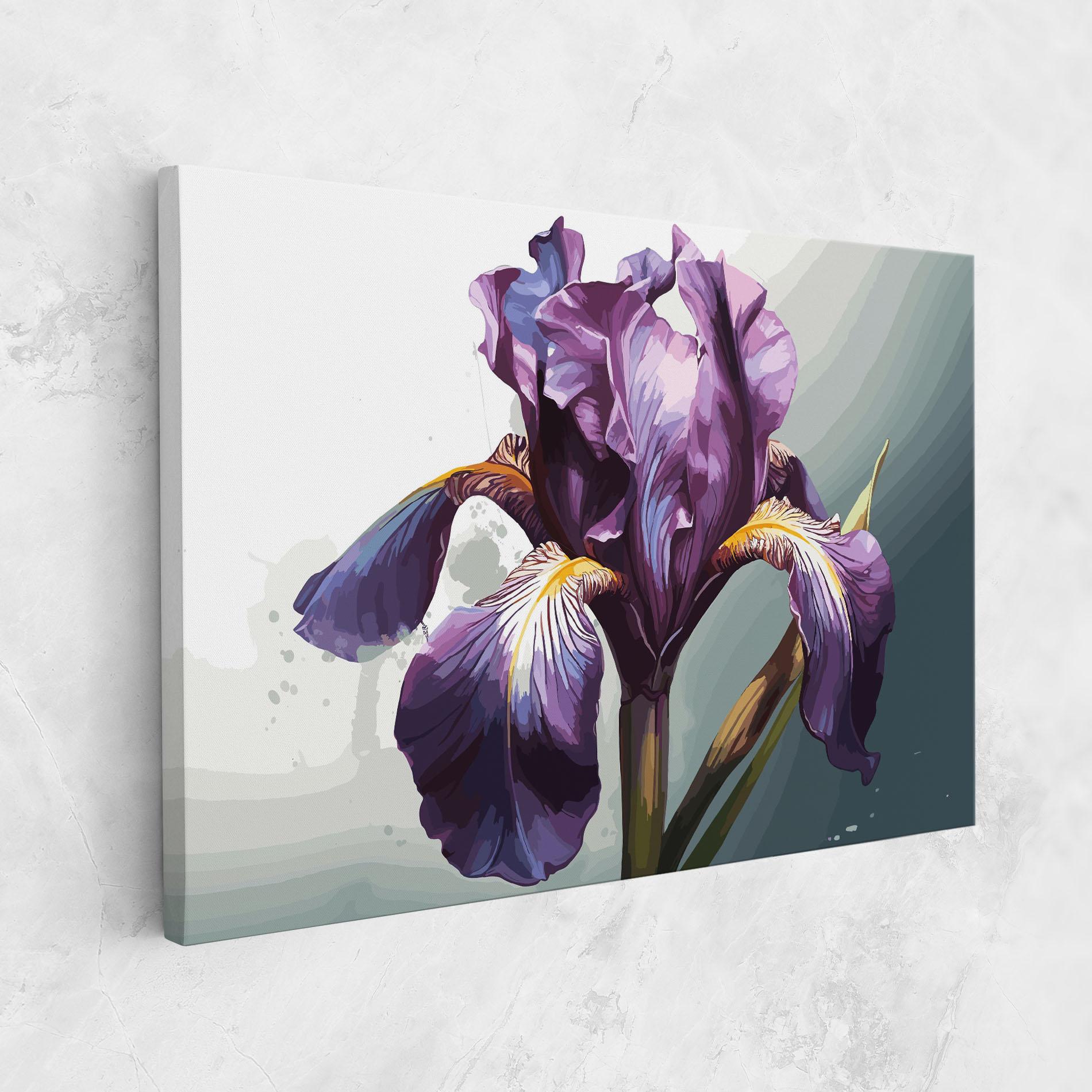 Tablou Canvas Purple Blue Iris mockup 1