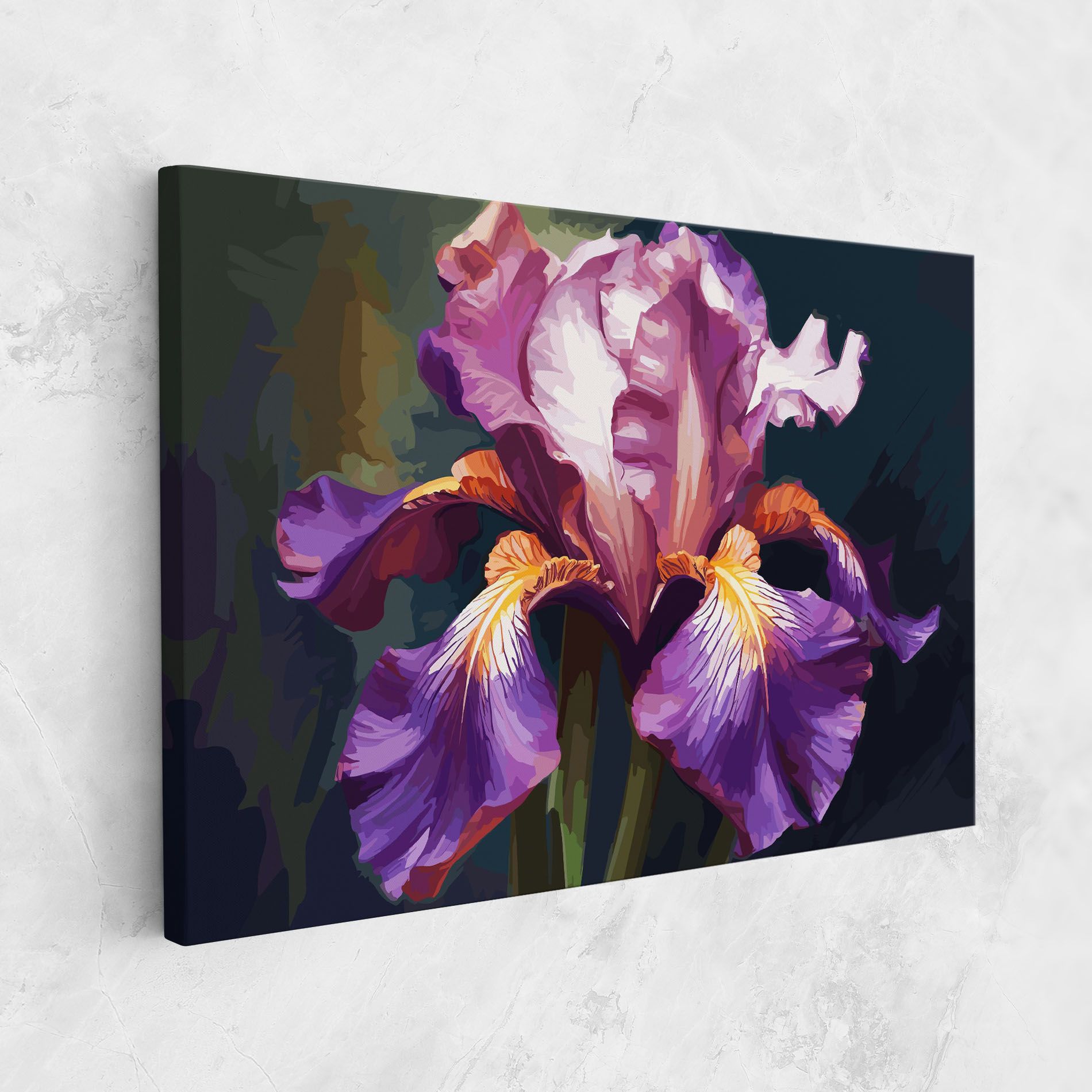 Purple Orange Iris Art mockup 1