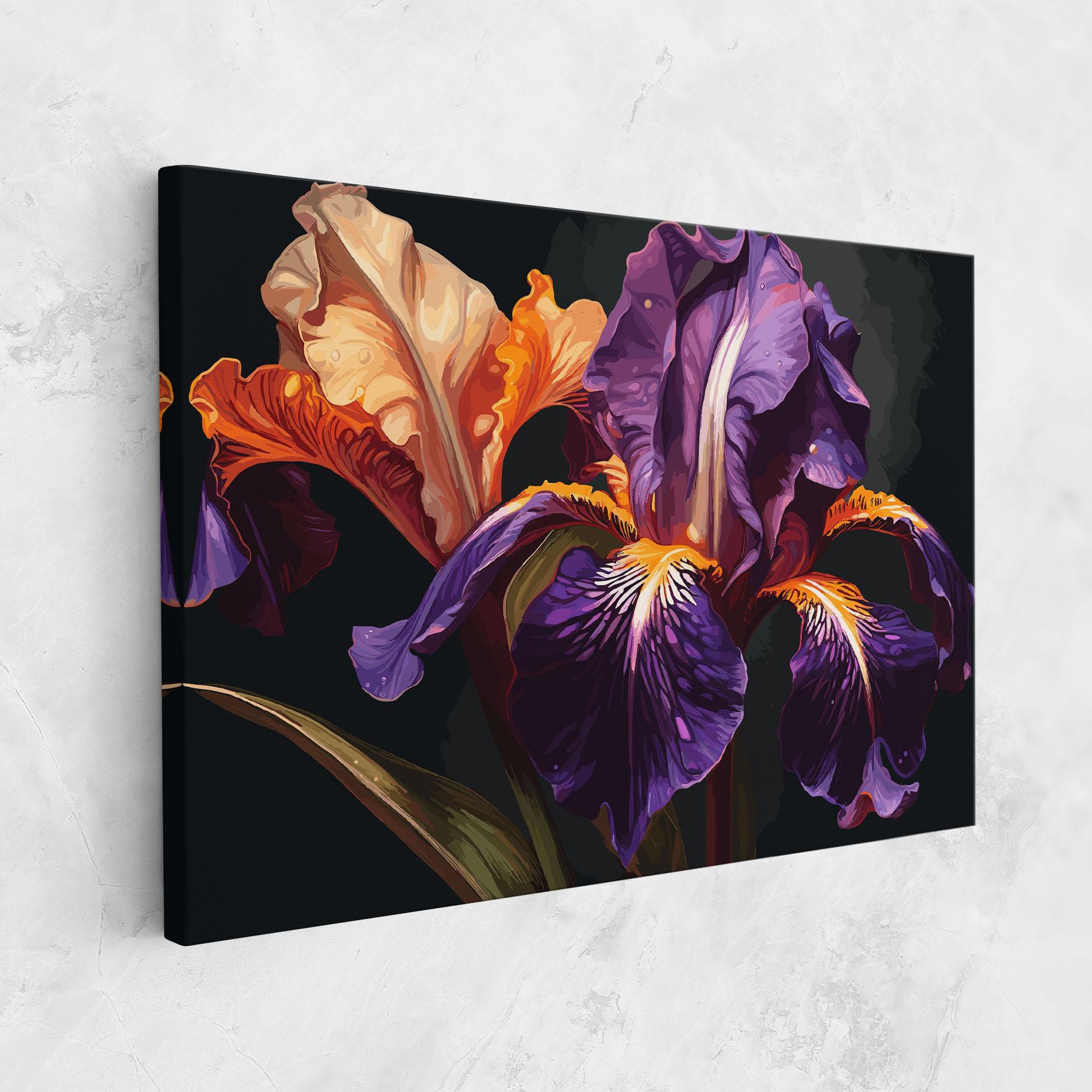 Tablou Canvas Purple Orange Iris mockup 1