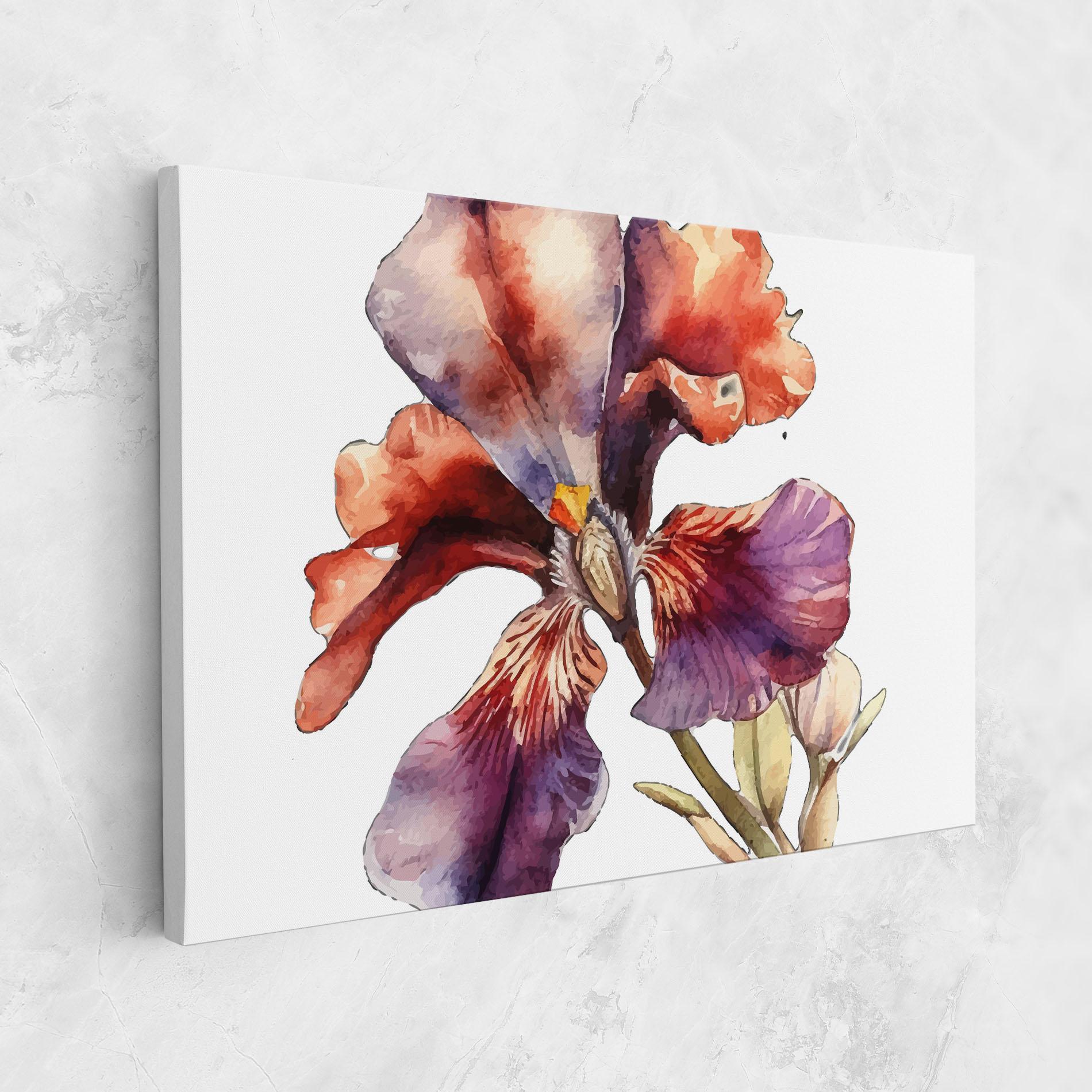 Tablou Canvas Watercolor Iris mockup 1