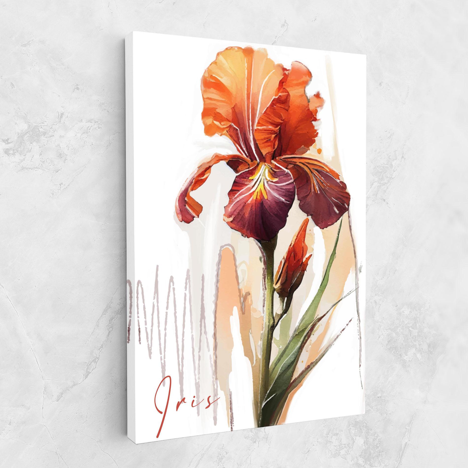 Tablou Canvas Orange Iris mockup 1