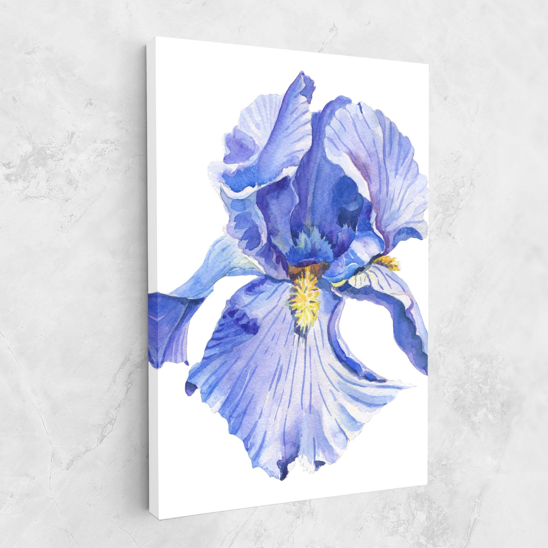 Tablou Canvas Purple Iris On White mockup 1
