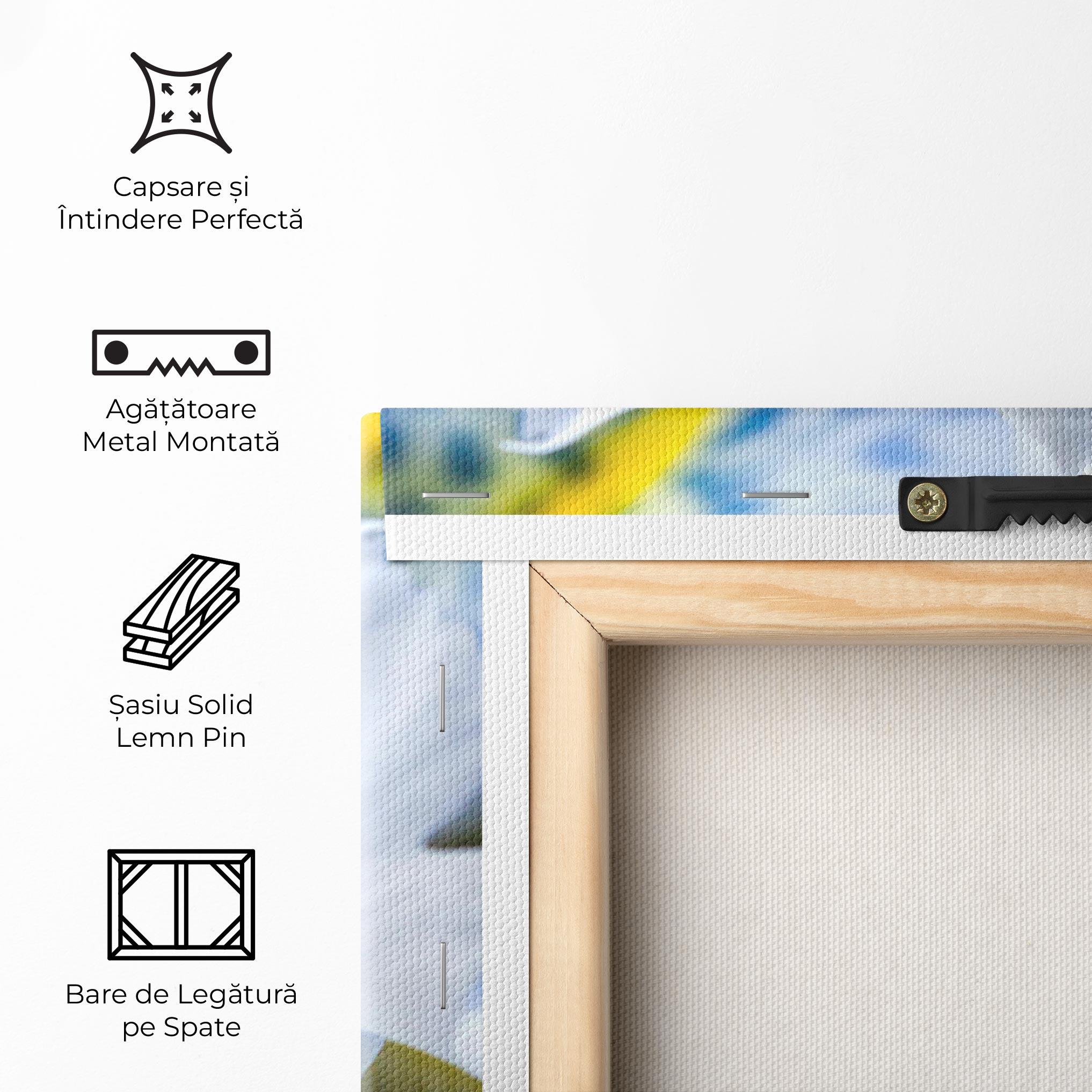 Tablou Canvas Blue Yellow Iris mockup 5