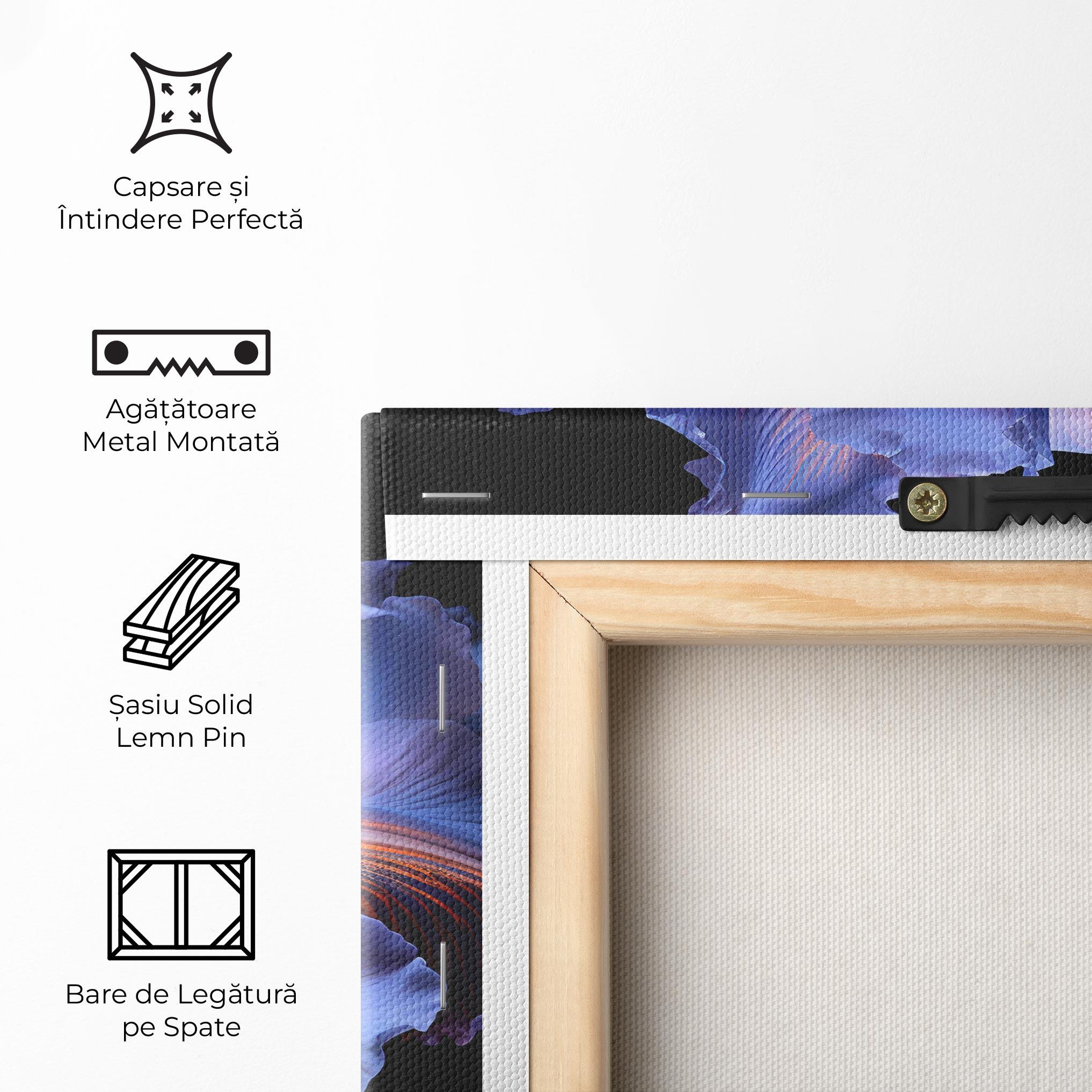 Tablou Canvas Elegant Iris On Black mockup 5